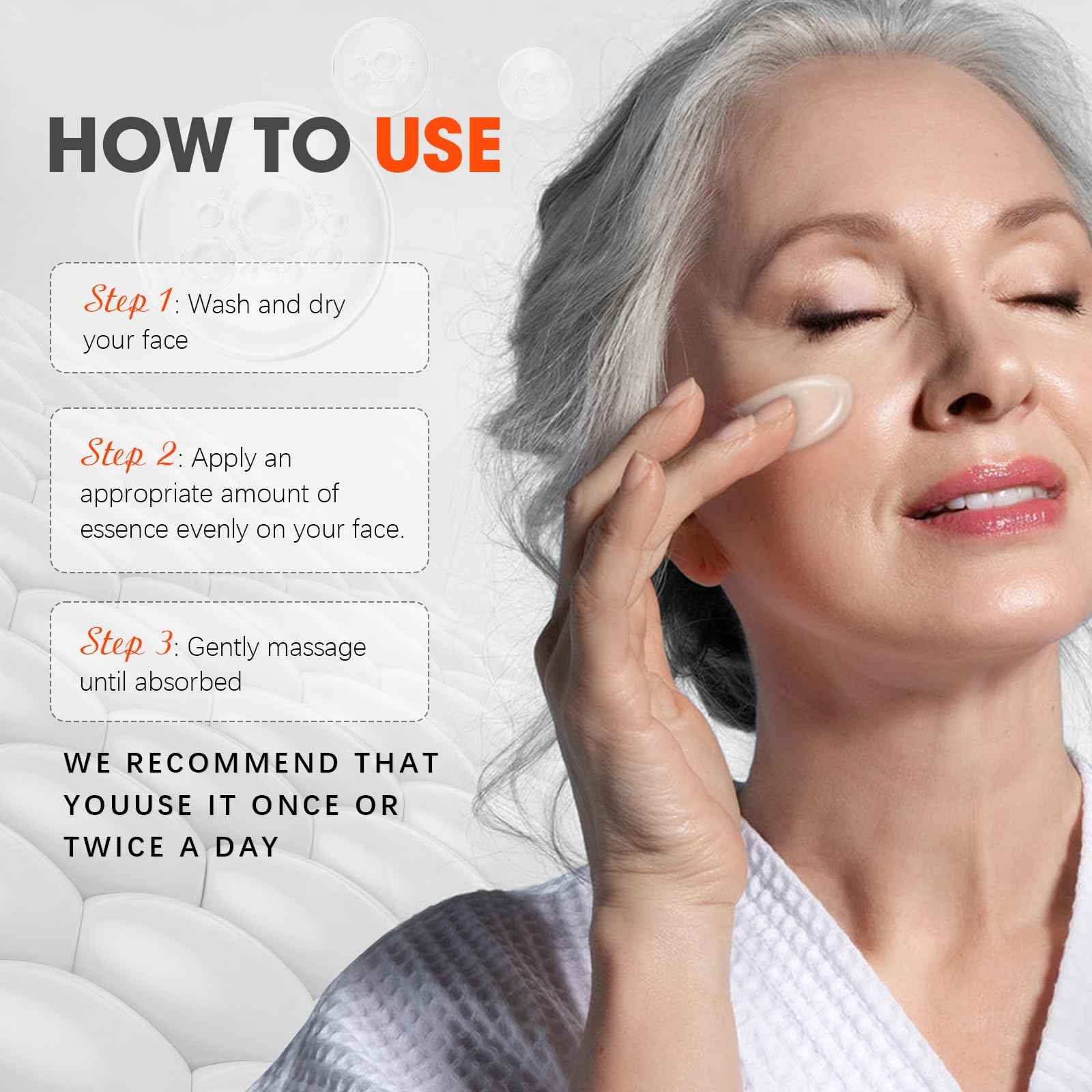 Super Vitamin C Serum for Women over 70, All-In-One Total Package Face Serum for Mature Skin, Hydrating, Lifting, Anti-Aging Reduce Wrinkles Age Spots