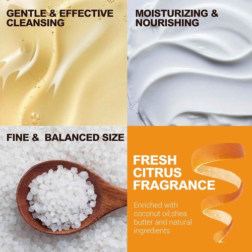 Body & Earth Gift Baskets for Men Bath Set Citrus Scented Bath and Body Gift Set with Body Lotion, Face Wash, Shower Gel, Bubble Bath, Loofah, Birthday Fathers Day Gifts