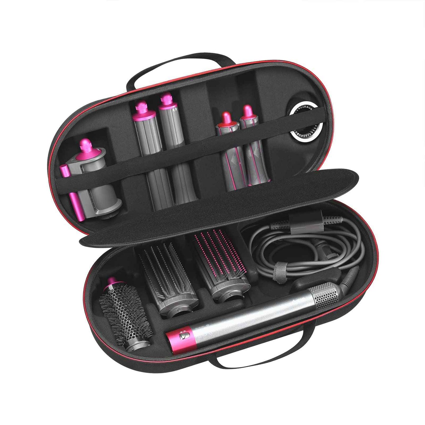 RLSOCO Hard Case for Dyson Airwrap Complete Long/Complete Styler HS08 HS05 HS01,NOT for Dyson Airwrap i.d. - Fits 4pcs Long Barrels or Short Barrels - Black (Case Only,Hair Styler is not Included)
