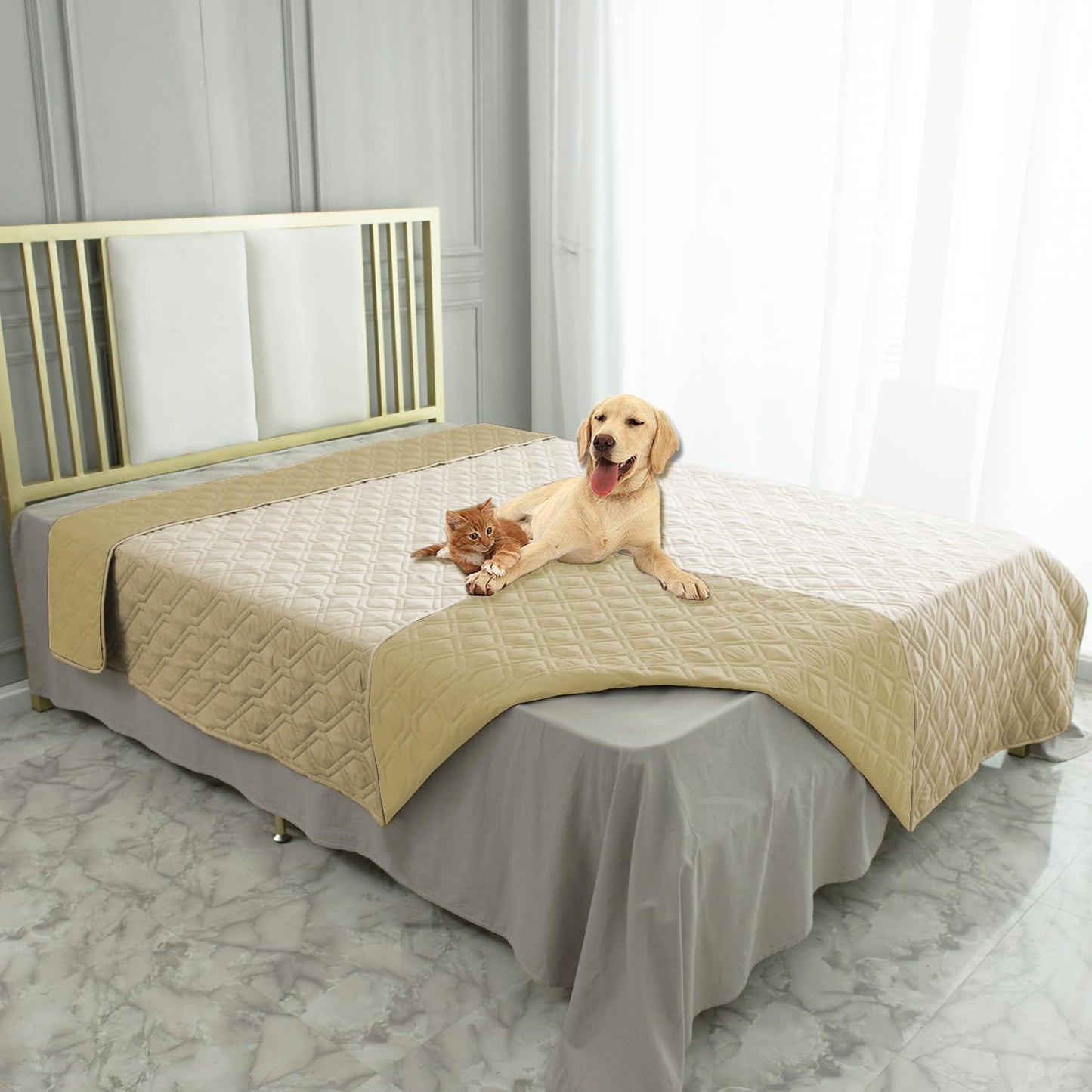 Ameritex Waterproof Dog Bed Cover Pet Blanket for Furniture Bed Couch Sofa Reversible