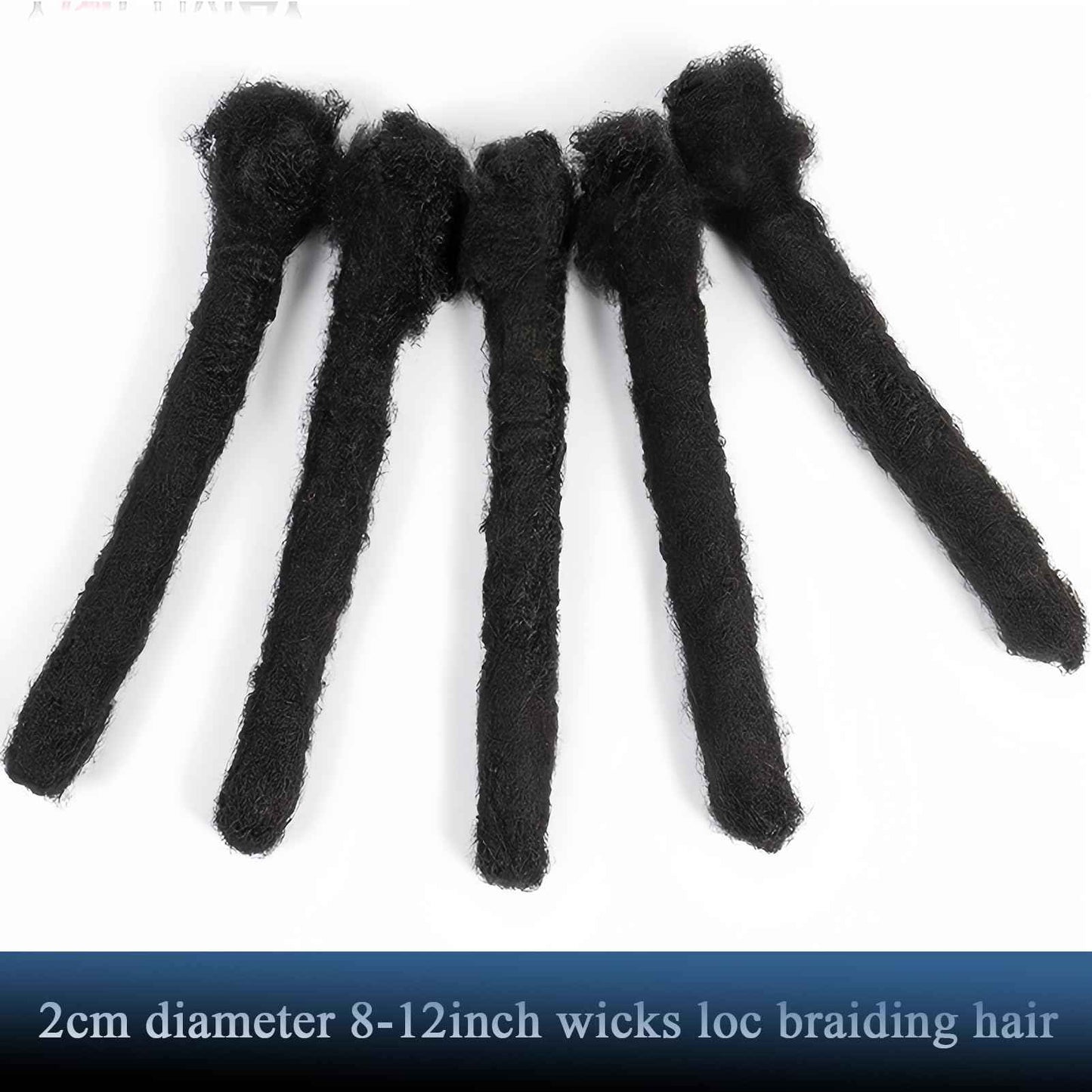 2.0cm Width 100% Human Hair Dreadlock Extensions for Men/Women/Kids Full Hand-made Permanent Dread Loc Extensions Human Hair Can be Dyed and Bleached