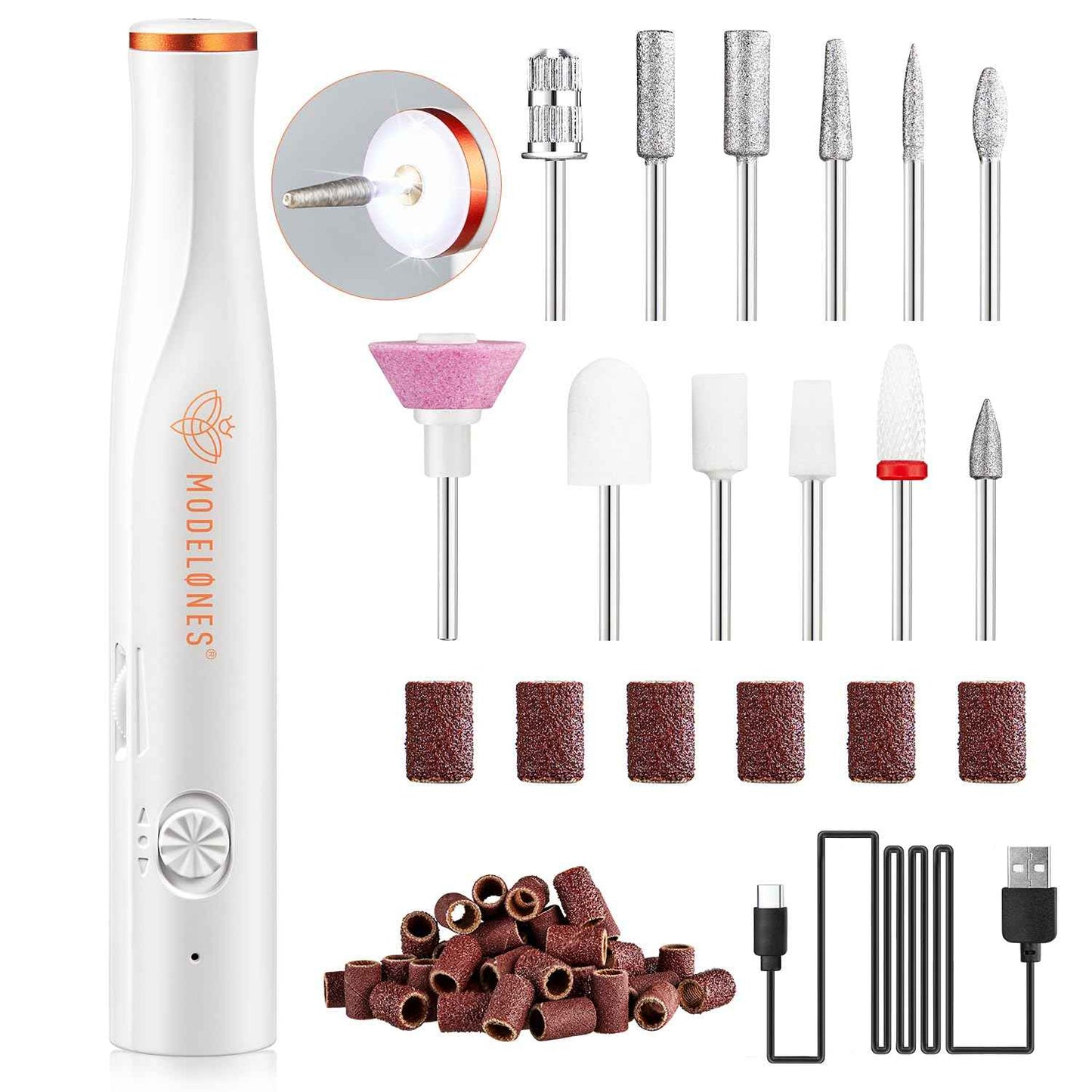 Modelones Gel Nail Lamp with UV Gloves and Cordless Nail Dril, 48W Nail Dryer with 3 Timer Settings, Nail Lamps for Gel Polish, Professional UPF99+ UV Protection Gloves for Nail Art Manicure