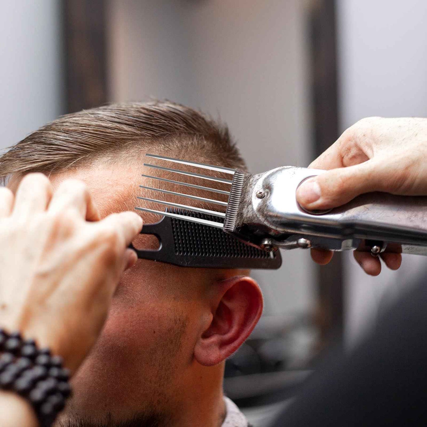 8pcs 3 Inches Hair Clipper Guards,Gray Hair Clipper Combs Guides,1 & 1/4" 1 & 1/2" 2",# NO.16 NO.12 NO.10 Compatible with Wahl Most Hairs Clippers