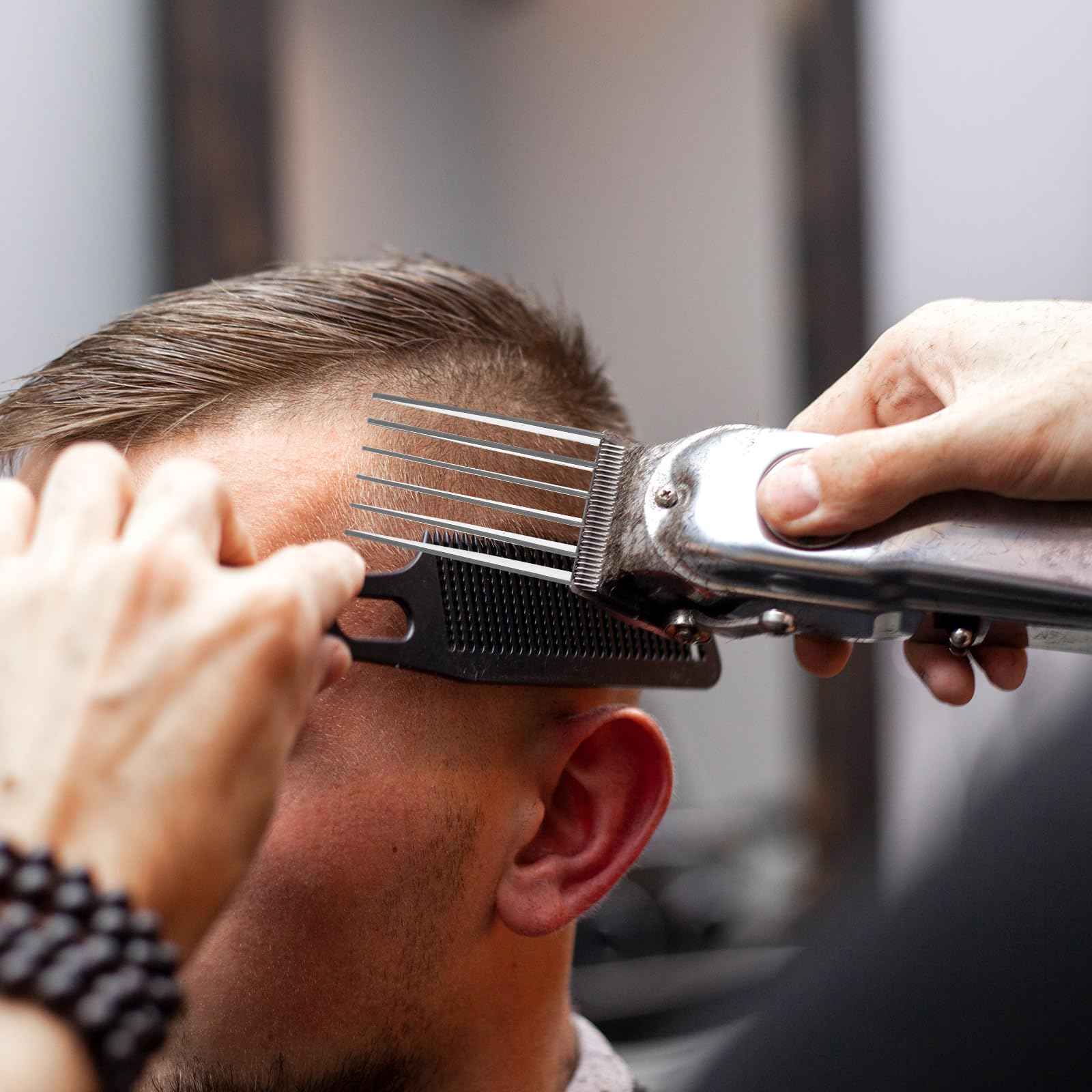 8pcs 3 Inches Hair Clipper Guards,Gray Hair Clipper Combs Guides,1 & 1/4" 1 & 1/2" 2",# NO.16 NO.12 NO.10 Compatible with Wahl Most Hairs Clippers