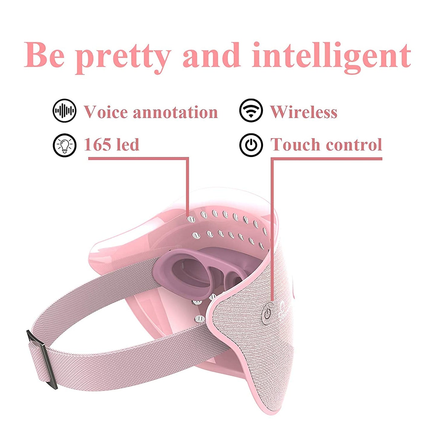 NewWay 3 Colors Wireless led Facial Light T herapy for Face Skin Rejuve Wrinkle Reduction Skin Care Anti-ging