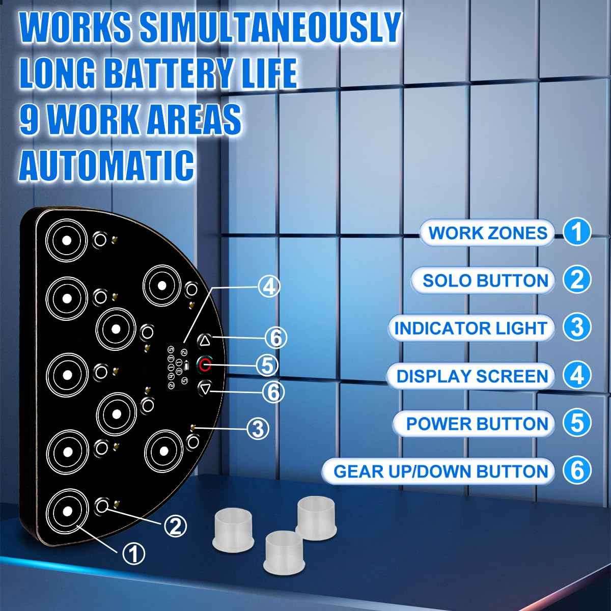 Ink Mixer Electric Ink Mixer Tattoo 5-Speed Adjustable Power Mixing Comes with 100 Mixing Sticks Nine Simultaneous Mixing Operations are Possible Color Makeup Ink Pigment Electric Agitator Machine