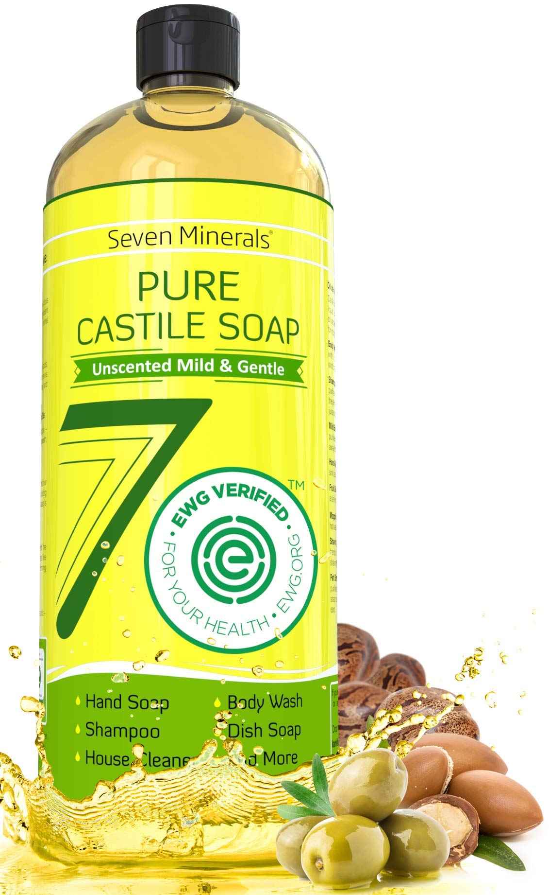 Seven Minerals EWG Verified Castile Soap and Organic Aloe Vera Gel