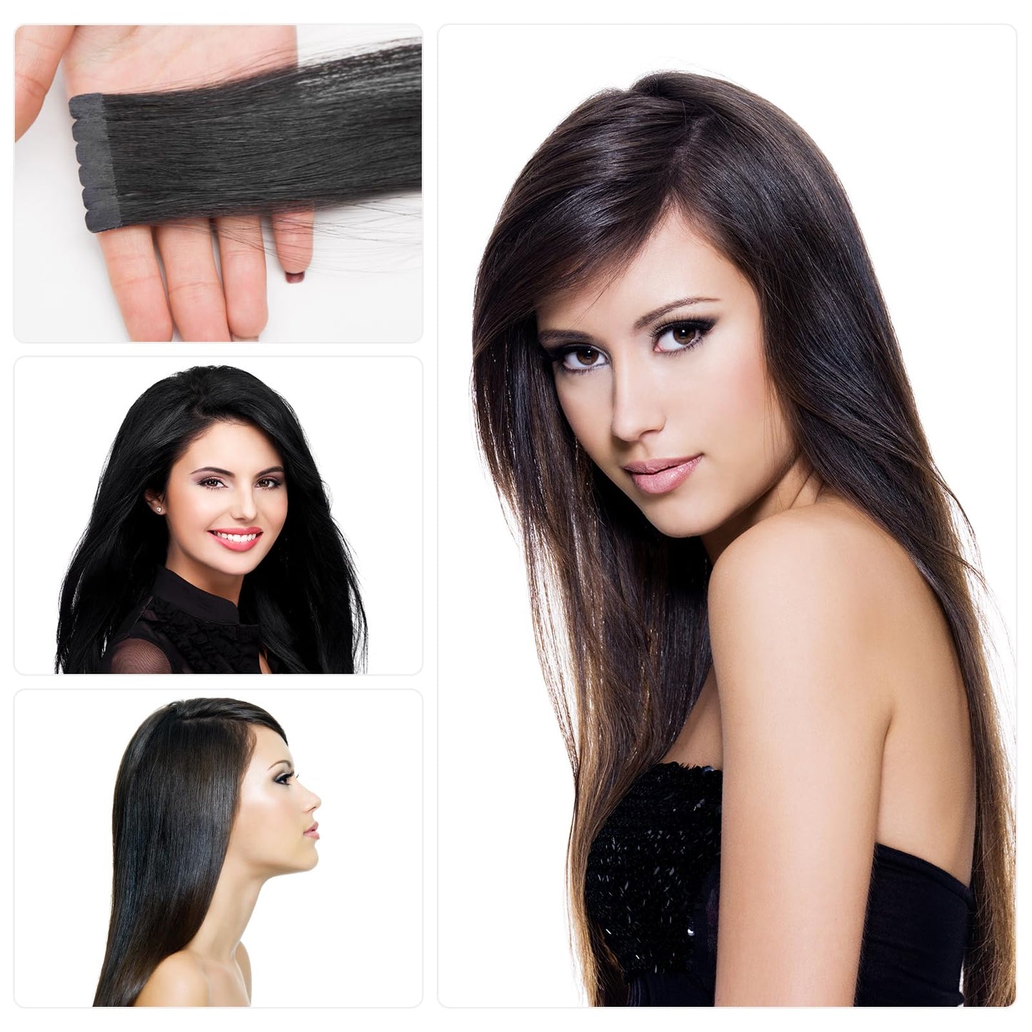 Real Hair Extensions Black Hair Extensions