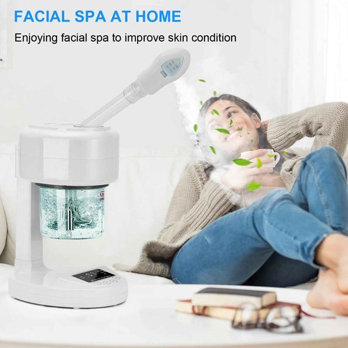 JOSTZHXIN Facial Steamer Nano Ionic Face Steamer with Extendable Arm,Portable Facial Steamer 360°Rotating Nozzle Esthetician Steamer for Personal Care at Home or Salon