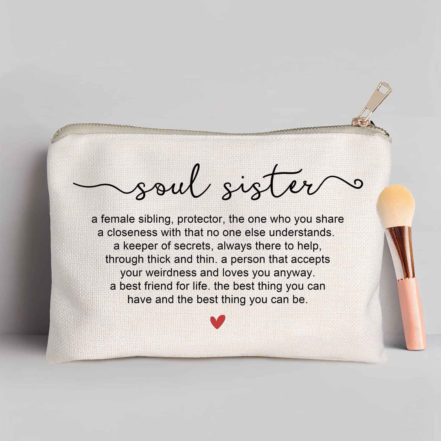 Soul Sister Definition Cosmetic Bag Soul Sisters Gift Friends Gift Ideas Makeup Bag Best Friend Birthday Gift Sister in Law Travel Bag Gift To My Soul Sister On Her Birthday