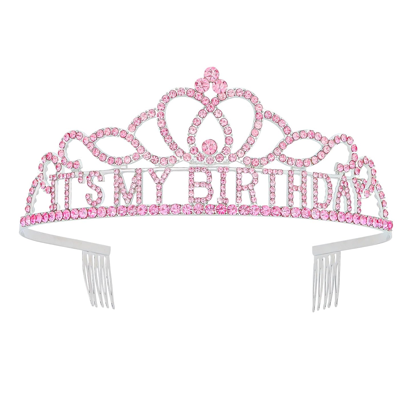 ACO-UINT Pink Birthday Crown for Women, Happy Birthday Headband It's My Birthday Crown, Birthday Girl Crown Birthday Queen Tiara Birthday Decorations Birthday Gifts