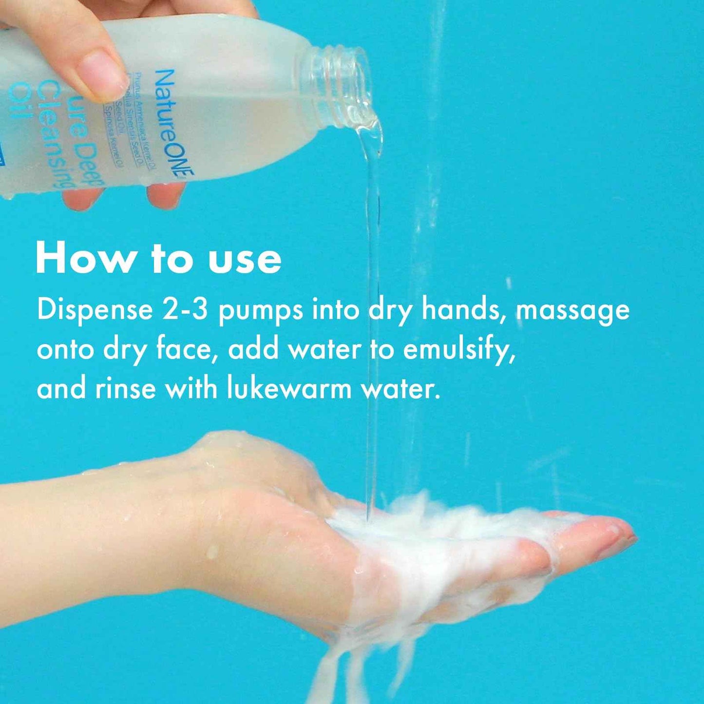 NATUREONE Pure Deep Cleansing Oil with AHA+PHA, Argan, Jojoba, Centella Asiatica, Blackhead Remover, Oil Based Cleanser for Face, Sebum Control, Pore Cleaner, Korean Skincare, 145ml, 4.9 fl. oz.