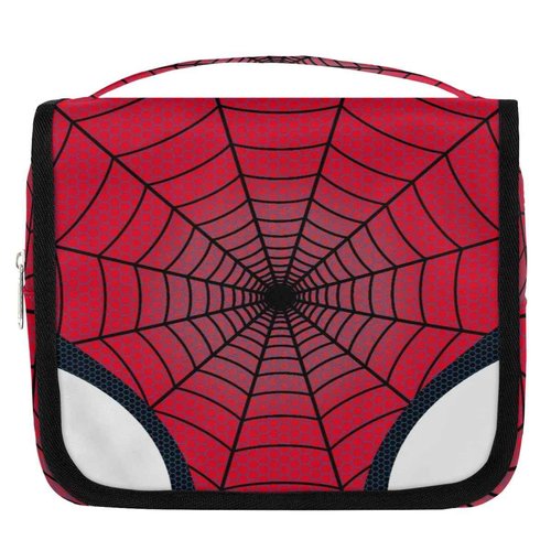 ADTASU Boys Toiletry Bag - Waterproof Kids Hanging Makeup Cosmetic Dopp Kit Spider Web Shaving Bags for Travel Picnic Camping