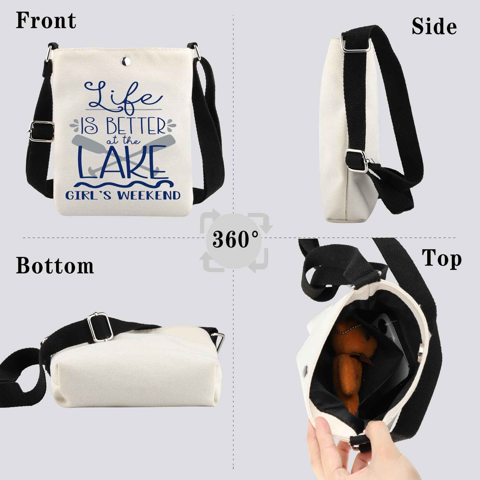 GJTIM Getaway Weekend Gift Life Is Better At The Lake Bachelorette Party Gift Toiletry Makeup Bag (Better At Lake CB)