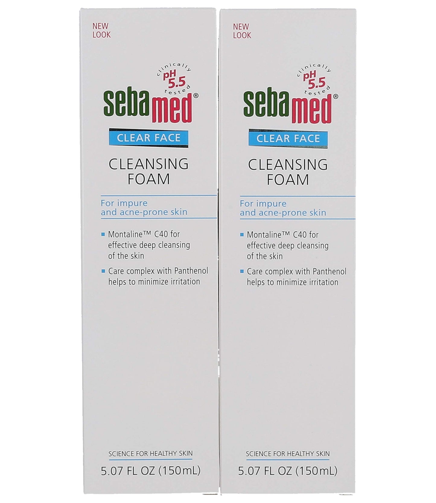 Sebamed Clear Face Cleansing Foam Gentle Face Wash for Impure Oily and Acne-prone Skin 5.07 Fluid Ounces (Pack of 2)