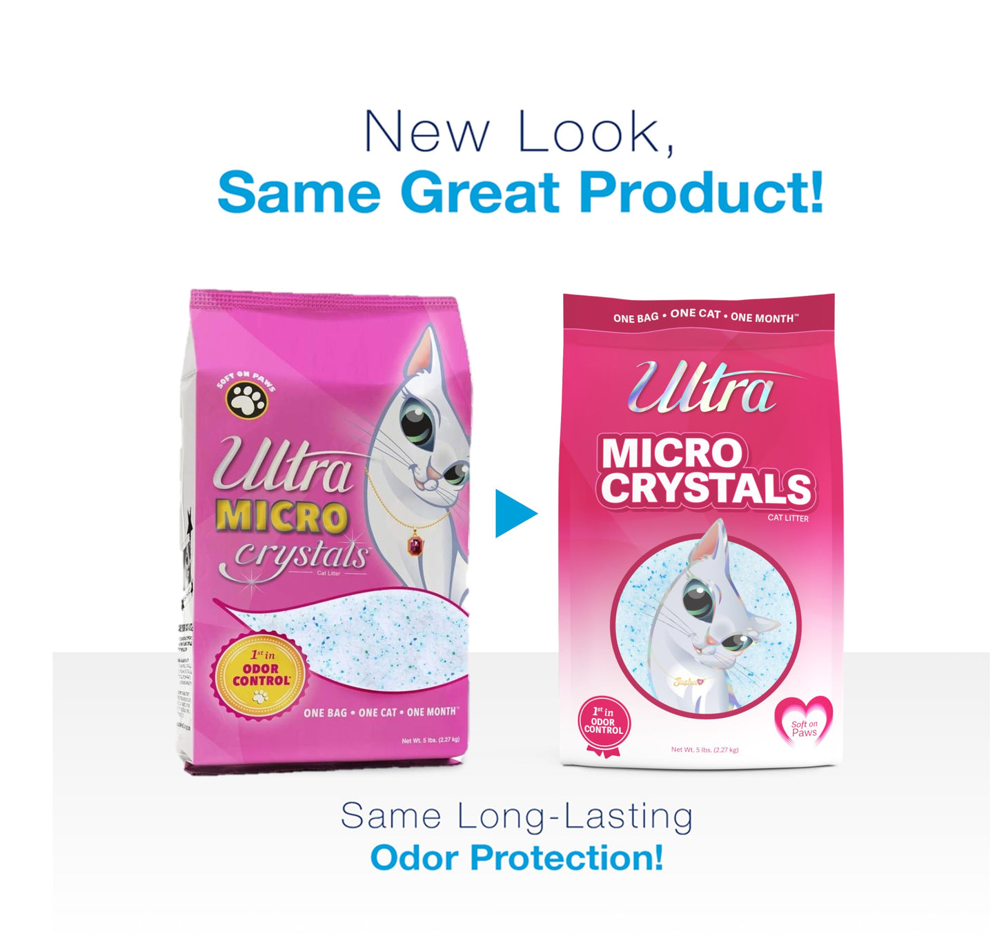 Ultra Micro Crystals Premium Cat Litter - 99.9% Dust Free, Soft on Paws, Fragrance Free - 15 Lbs. Total (3pk of 5 Lbs.)