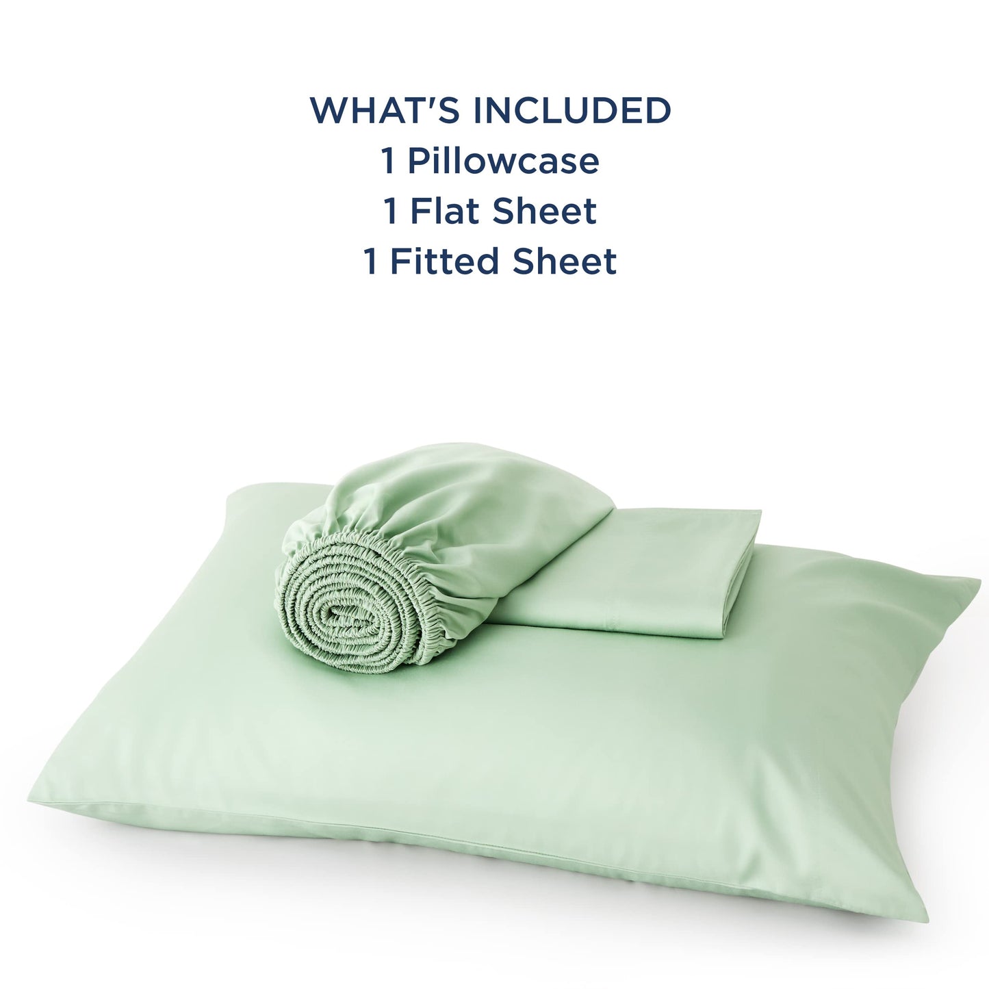 Bedsure Twin Sheets Set, Cooling Sheets Twin Size Bed Set, Rayon Derived from Bamboo, Twin Size Sheets, Breathable & Soft Bed Sheets, Hotel Luxury Silky Bedding Sheets & Pillowcases, Sage Green