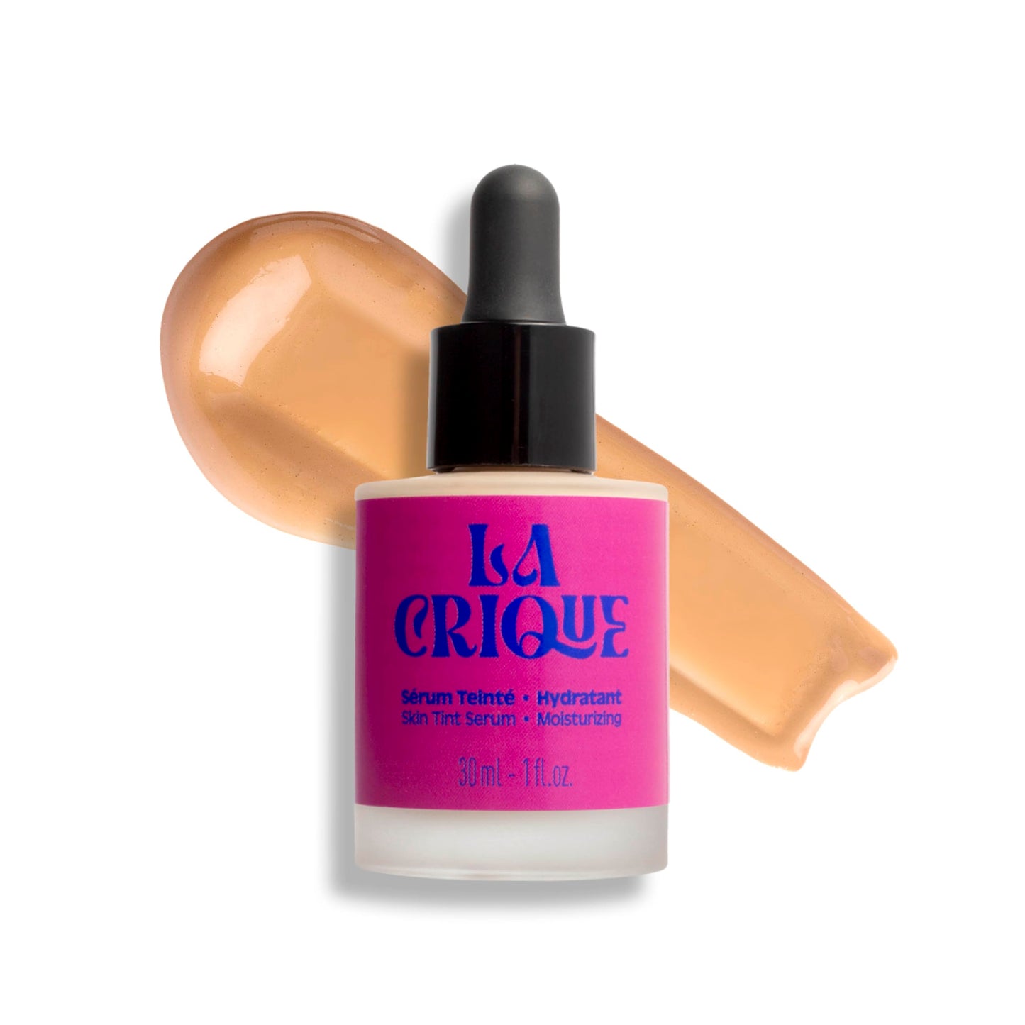 La Crique Hydrating Tinted Serum - Lightweight Face Foundation with Hyaluronic Acid & Prickly Pear - Buildable Coverage - Dry Skin – Vegan Friendly & Cruelty-Free - Shade 02 Light - 1 fl oz