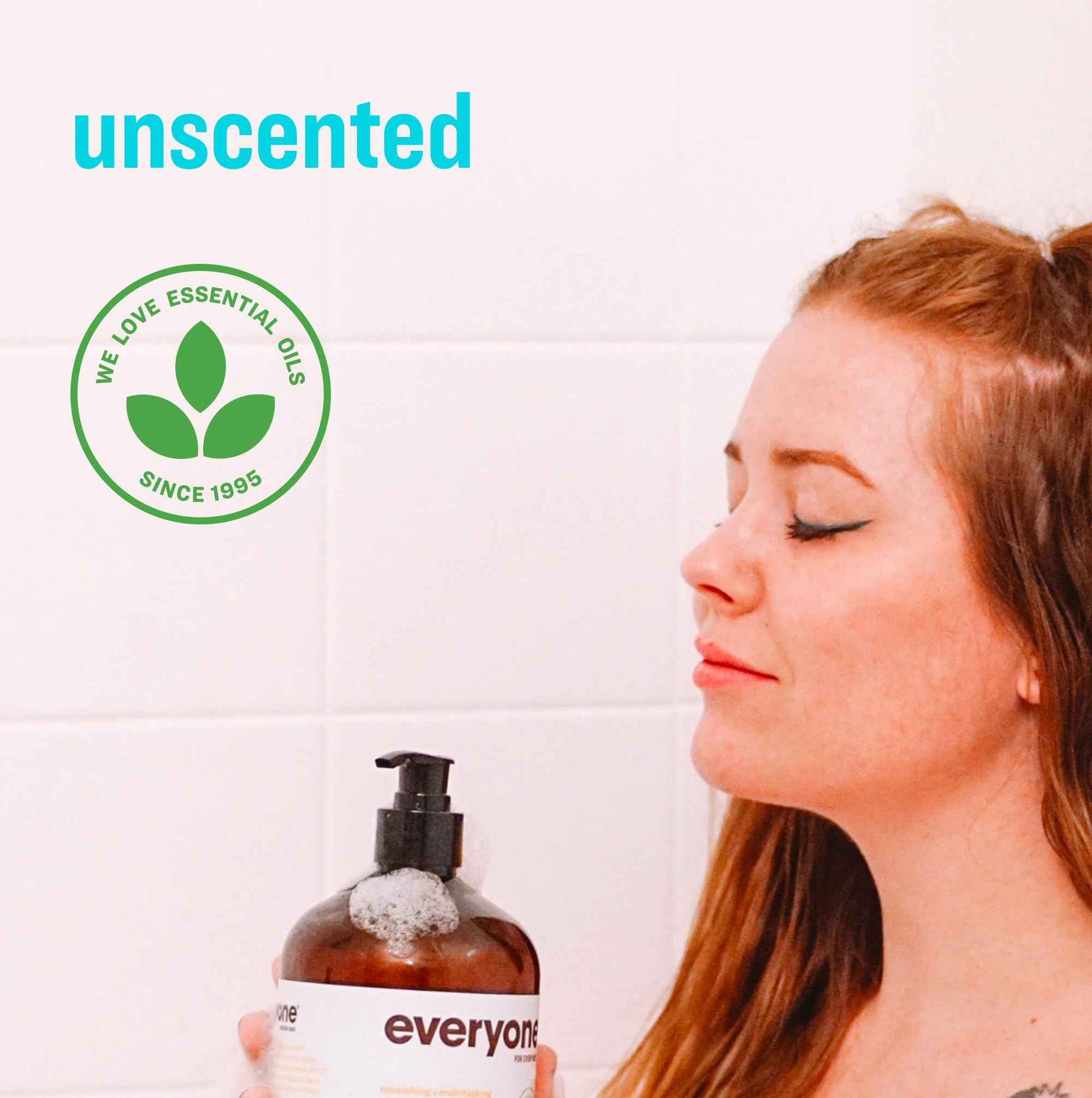 Everyone 3-in-1 Soap, Body Wash, Bubble Bath, Shampoo, 32 Ounce (Pack of 2), Unscented, made for Men and Women