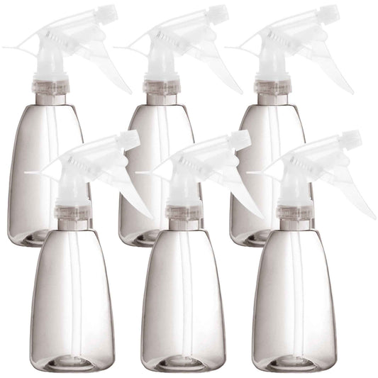 Youngever 6 Pack 12 Ounce Empty Plastic Spray Bottles, Spray Bottles for Hair and Cleaning Solutions (Grey)