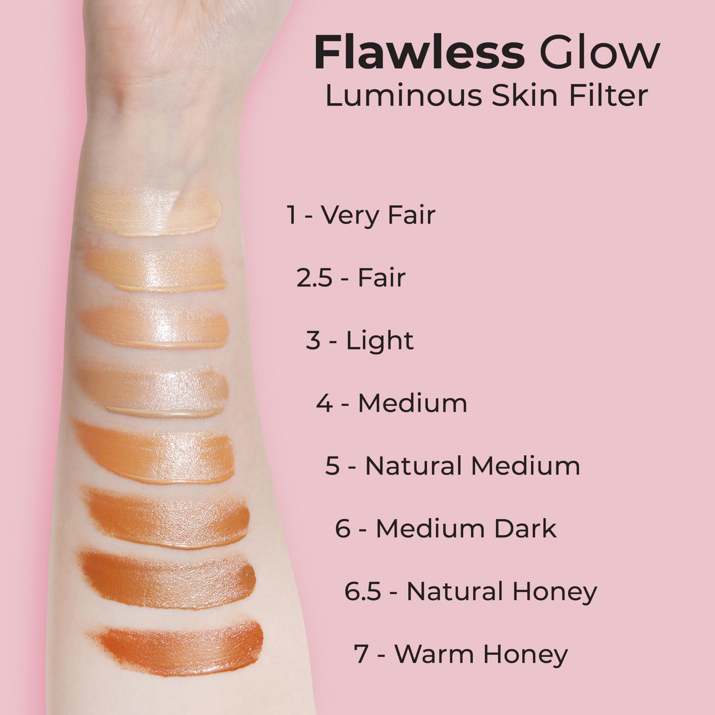 MCoBeauty Flawless Glow Luminous Skin Filter, 5 Natural Medium, Healthy Glow with Natural Radiance, Vegan, Cruelty Free Cosmetics