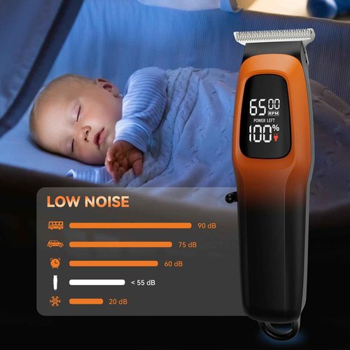 SIDHGN Professional Hair & Beard Trimmer, Zero Gapped (Orange)