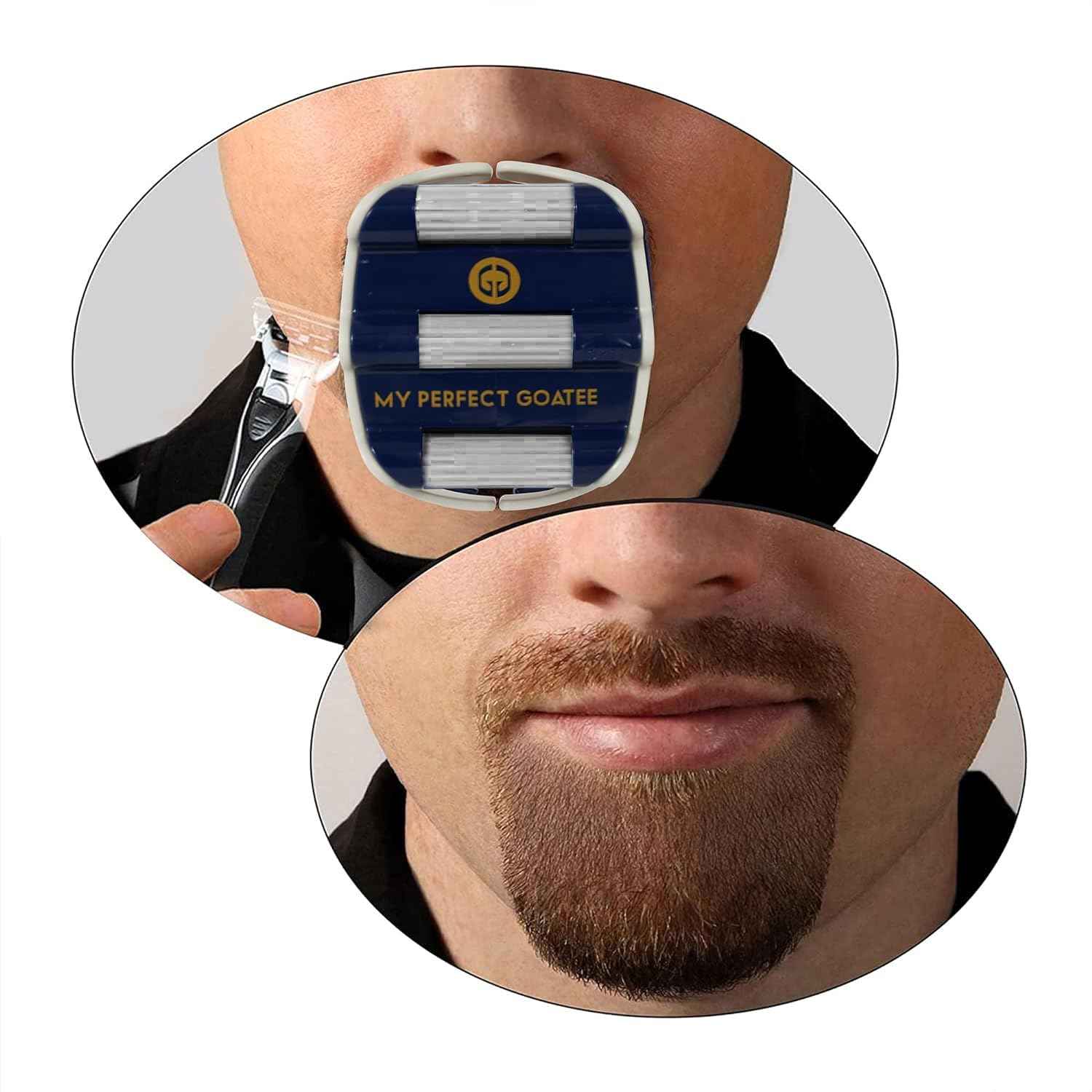 My Perfect Goatee® Shaving Template - Create a Perfectly Shaped Goatee Every Time - Adjustable Reduces Shaving Time - Shape Goatee and Circle Bead (Version 1.1)