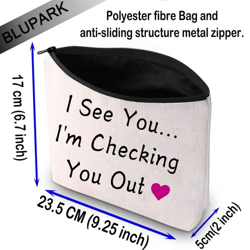 BLUPARK Eurovision Song Contest The Story of Fire Cosmetic Bag I See You I'm Checking You Out Makeup Organizer Pouch (I'm Checking You Out)