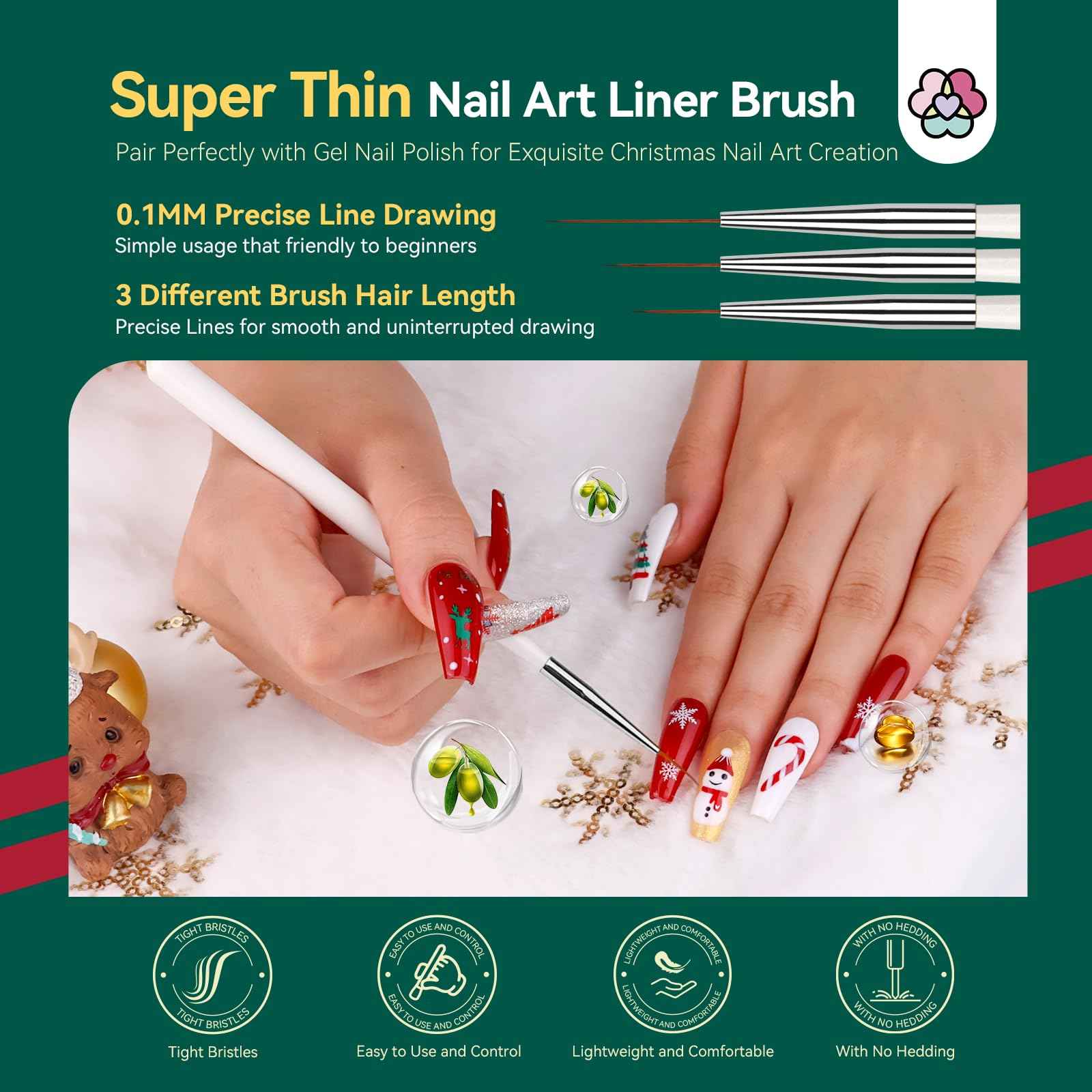 SAVILAND Christmas Gel Nail Polish Kit - 6 Colors Gel Nail Polish Kit with U V light Christmas Limited Series 2.12oz. Clear Builder Nail Gels UPF 200+ U V Protection Gloves Nail Tech Gifts