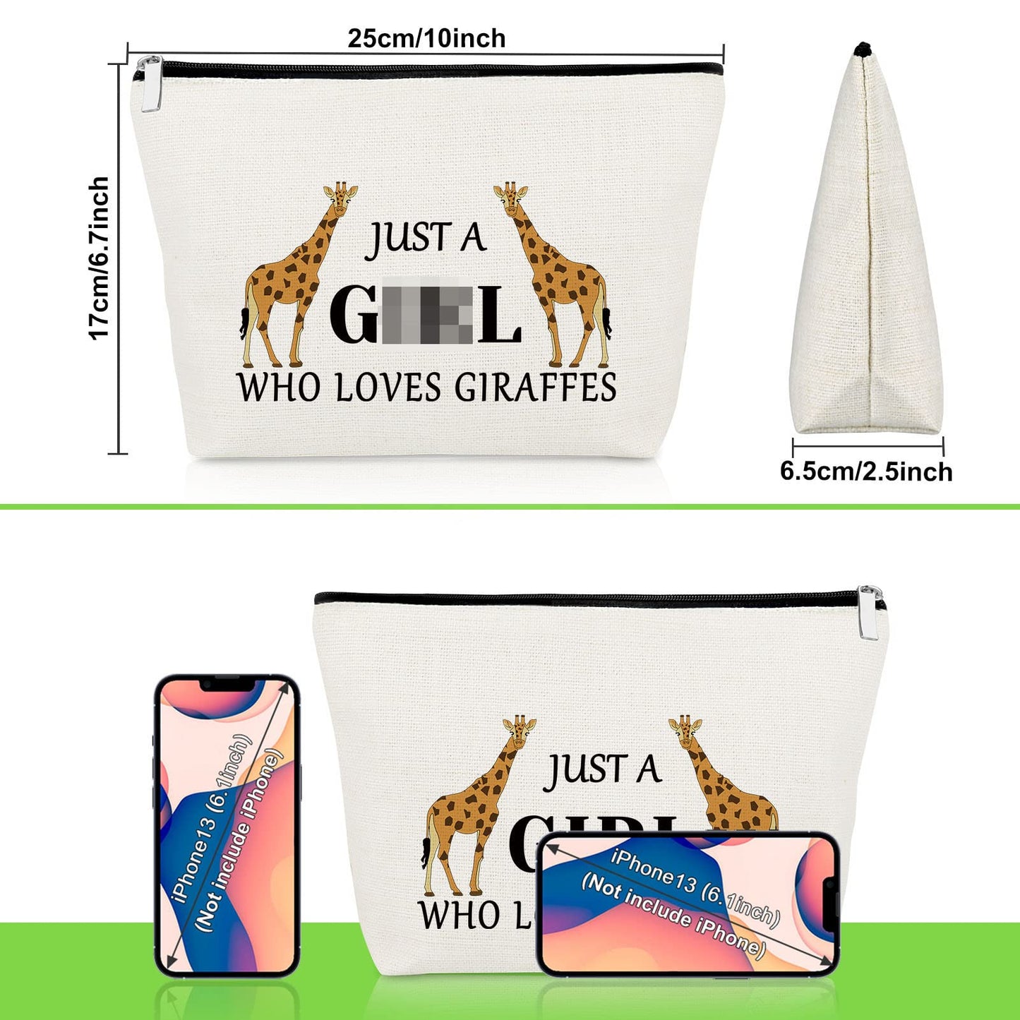 Giraffes Lover Gift Funny Giraffes Makeup Bag Animal Lover Gift Themed Gifts for Women Graduation Gifts for Daughter Giraffes Cosmetic Bag Giraffe Friend Gift Cosmetic Pouch Christmas Birthday Gift