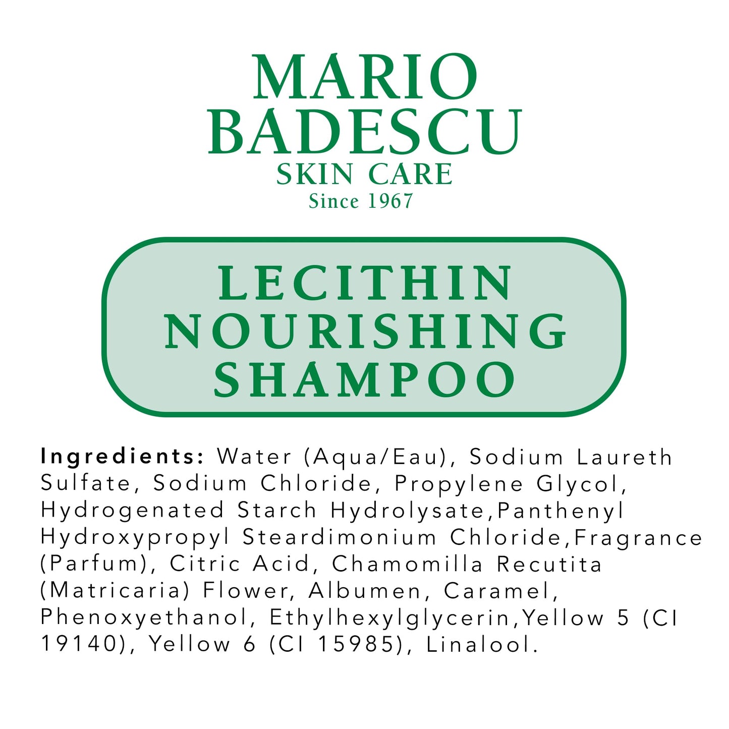 Mario Badescu Lecithin Nourishing Shampoo | Hydrating and Moisturizing Shampoo for Men & Women with Jojoba Oil & Lecithin | Helps Restore Dry, Damaged & Color-treated Hair | 16 Fl Oz