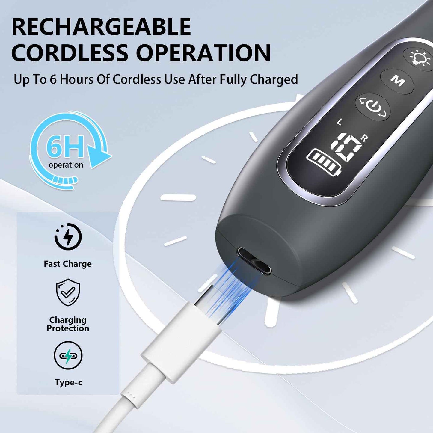 Electric Nail File Drill, Cordless 2000 mAh Rechargeable Nail Filer Electric, Portable Nail Dril 10 Speeds Professional Machine Drill for Nails Acrylic Manicure and Thick Toenails Grinder