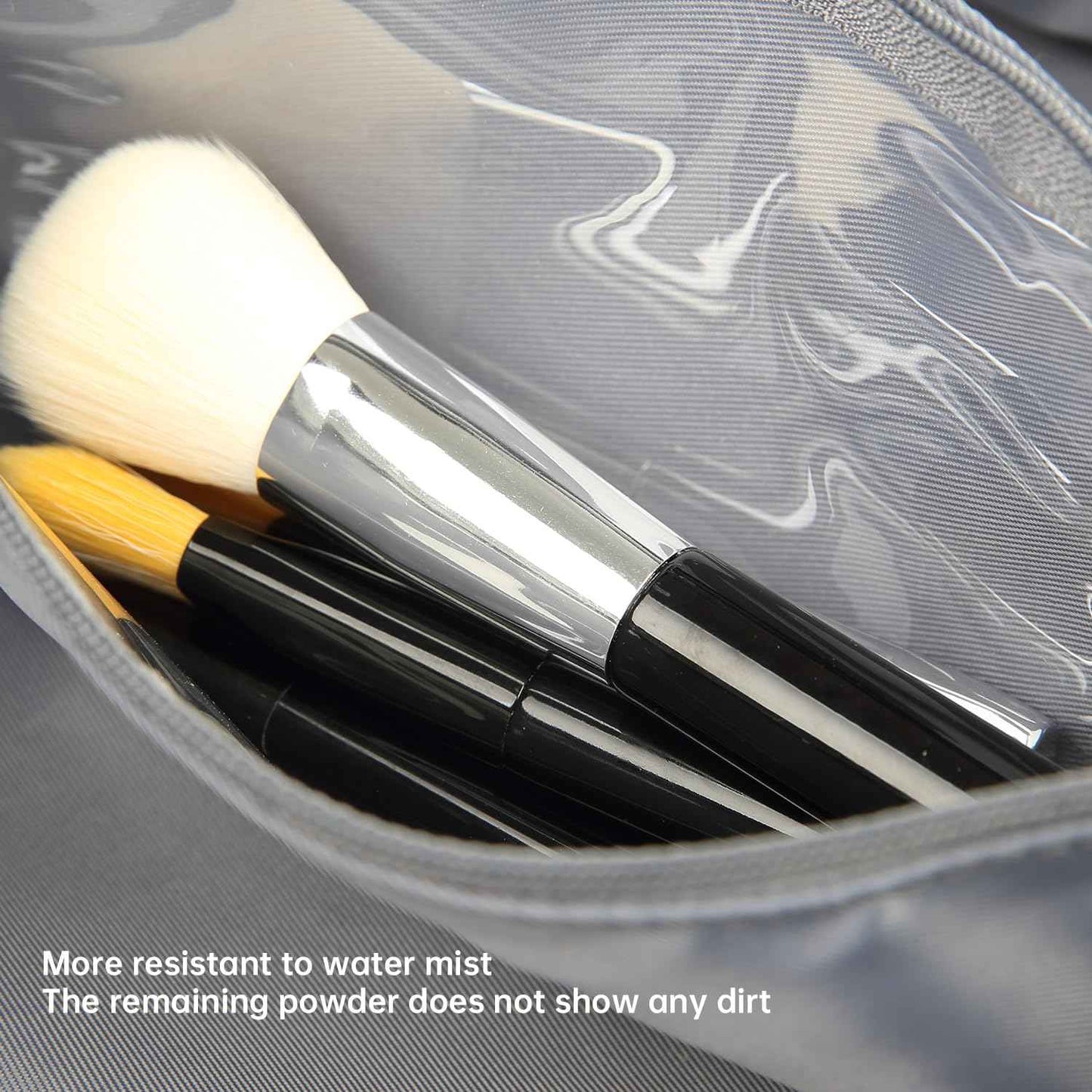 hhhouu Large PU Leather Makeup Bag with Handle, Travel Cosmetic Organizer Case, Waterproof Toiletry Bag, Portable Storage Pouch for Accessories and Brushes, Ideal Gift for Women HO-CB01