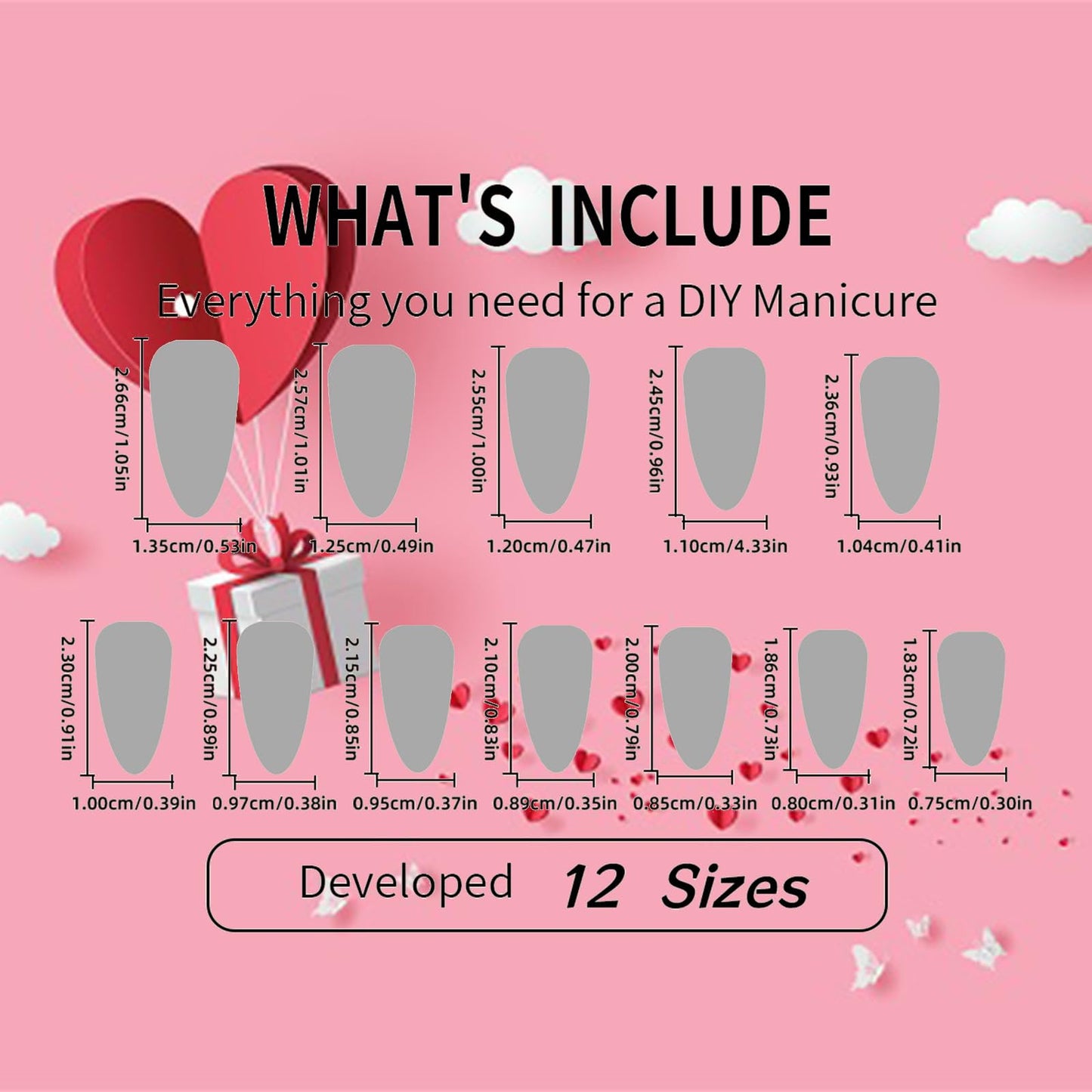 Diamond Press on Nails for DIY Manicure Glossy Pink Gradient Acrylic Medium Almond False Nails Gel Glue on Nails Ombre Fake Nails Stick on Nails for Women Girls 24Pcs Optical Reflection Design