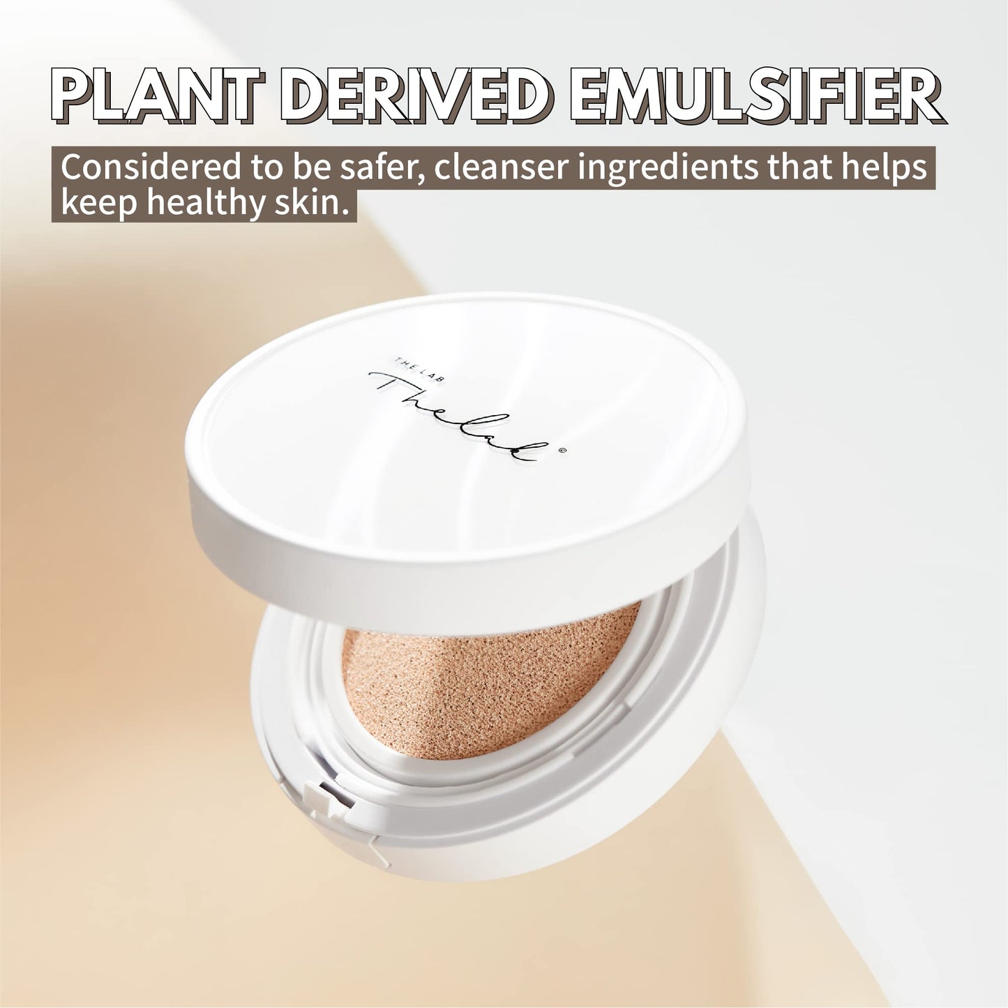 BLANC DOUX Oligo Hyaluronic Acid Healthy Cream Cushion (02 Beige), Sleek, Portable, and Functional Makeup to Protect and Keep Your Skin Moisturized