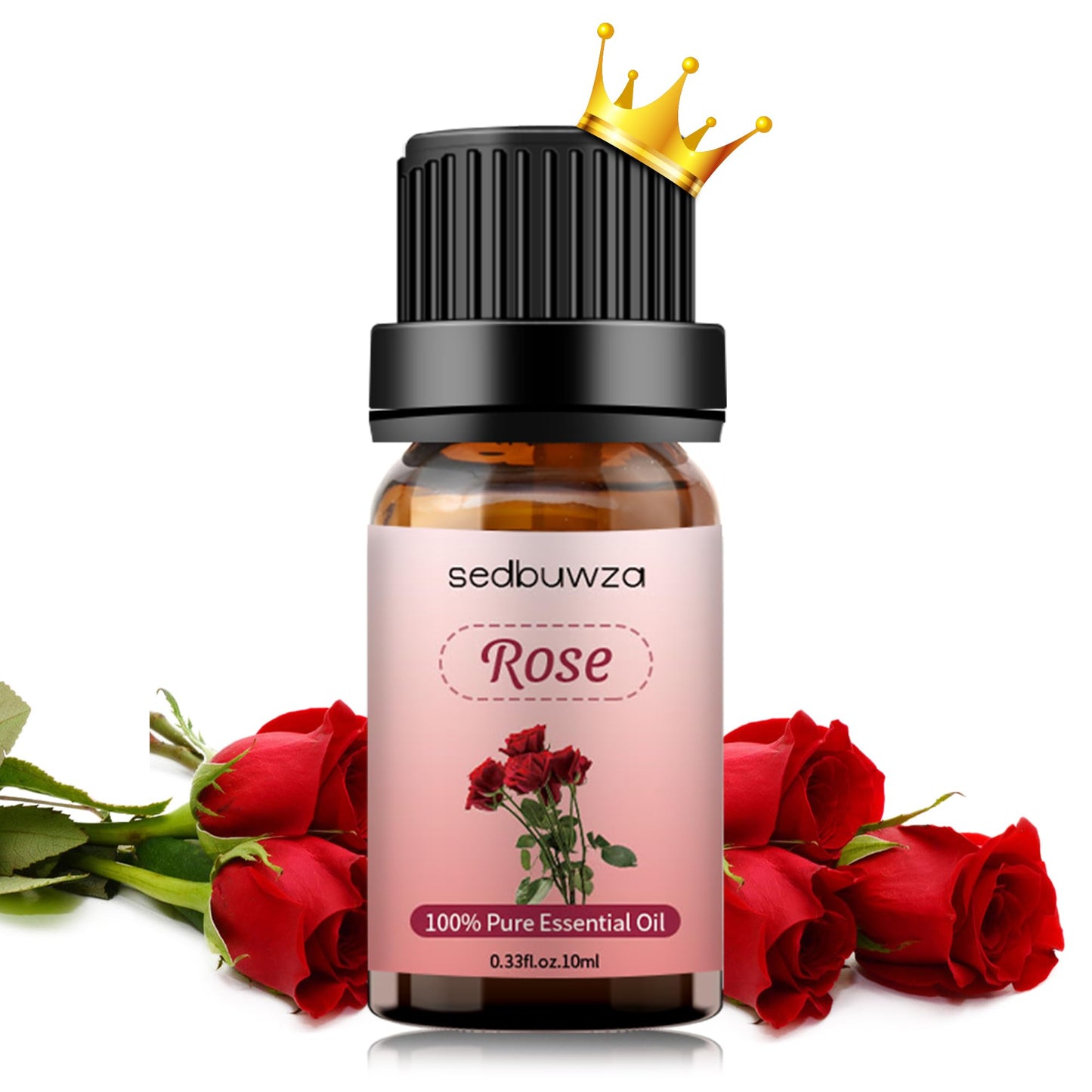 Sedbuwza Rose Essential Oil, Pure Organic Rose Fragrance Oil for Diffuser, Humidifier, Soap, Candle, Perfume