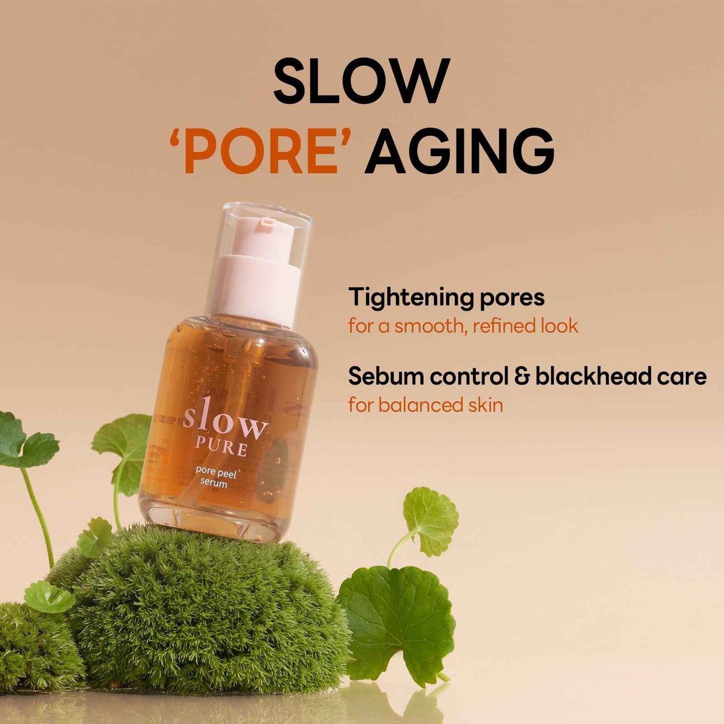slowpure Pore Peel Serum 50ml (1.69 fl.oz.) | Pore Tightening, Sebum Control & Blackhead Care | Bifida Ferment Filtrate, Tannin Complex, Niacinamide | Korean Skincare