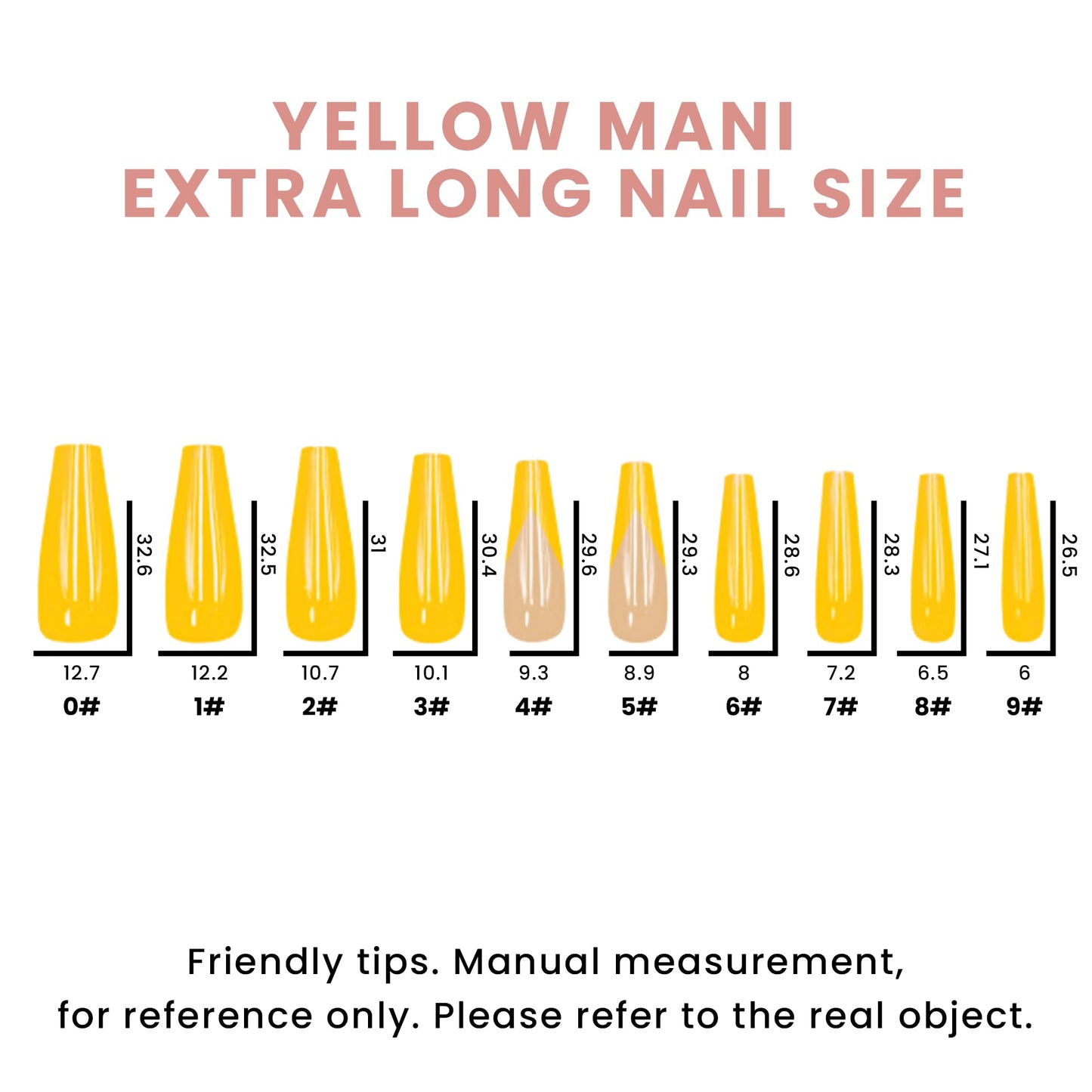 Allkem Press On Nails - Yellow Manicure Glossy Extra Long Coffin 2 Set Bundle | 10 sizes - 20 pcs False Nails Full Cover Nail Kit with Glue