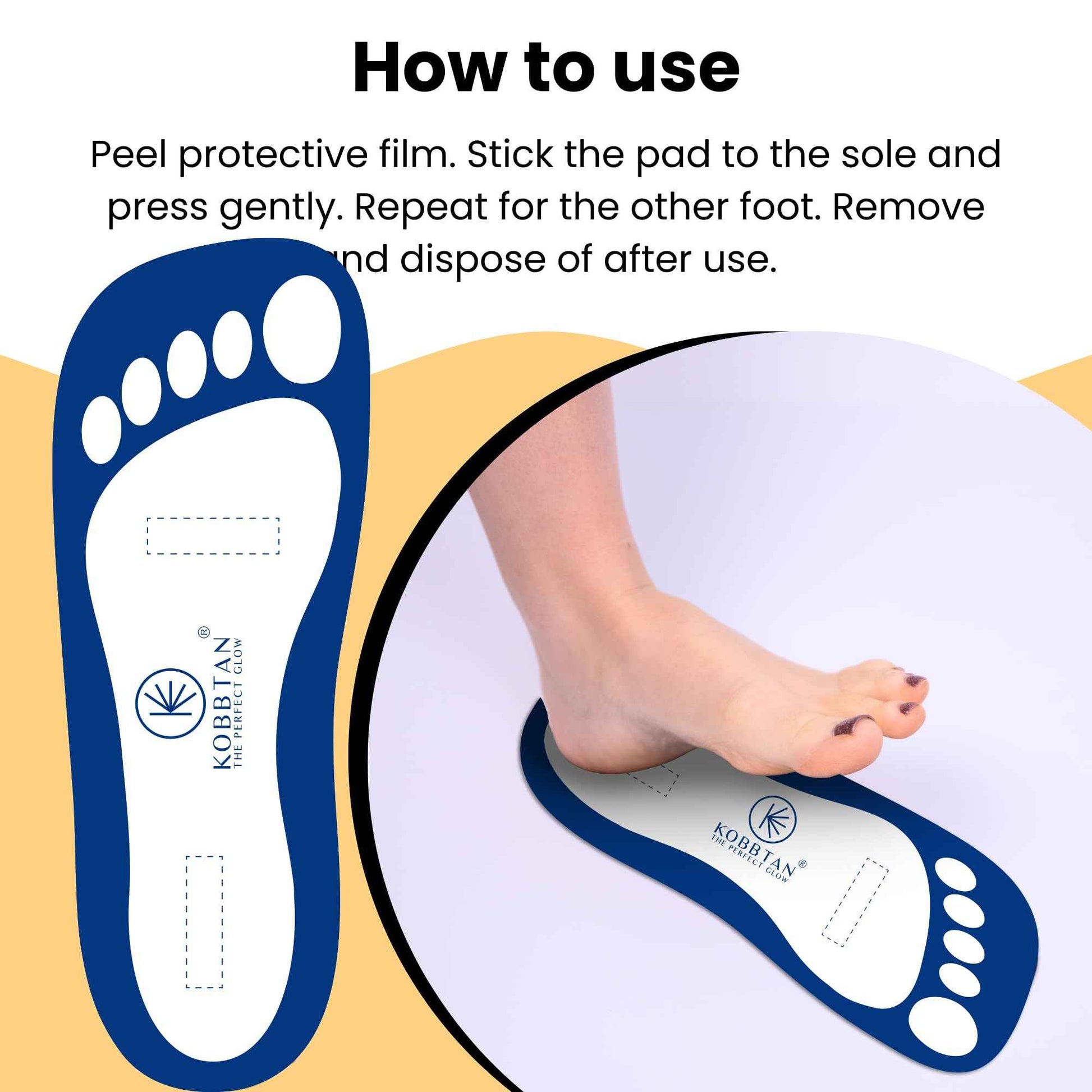 KobbTan 120Pairs Spray Tan Feet Pads Disposable & Economic for Spray tanning,Use in Tanning booth,Sunless Tanning at Home or Beauty Salon-Non Slip-Comfortable-Hygienic-Ultra Bronzing ((Blue))