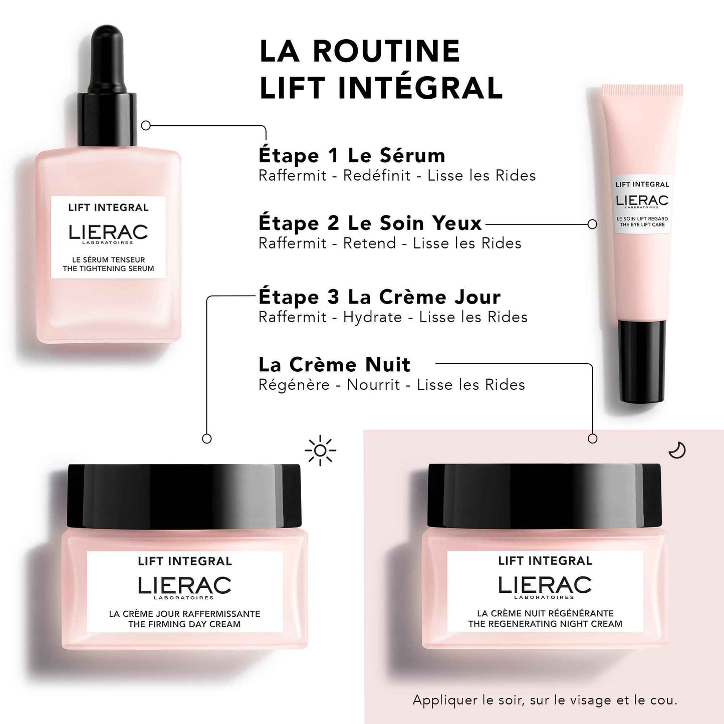 Lierac Lift Integral Night Cream Refill - Firming & Lifting Night Moisturizer with Hyaluronic Acid, Rose RNA & Black Tulip Extract, Suitable for All Skin Types, Including Sensitive - 50ml Refill
