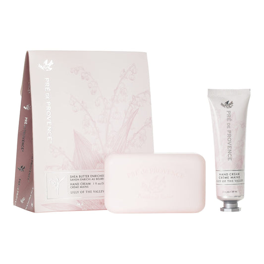 Pre de Provence Gift Set Collection 150 Gram Soap Bar & 1 fl oz Hand Cream, Lily of the Valley