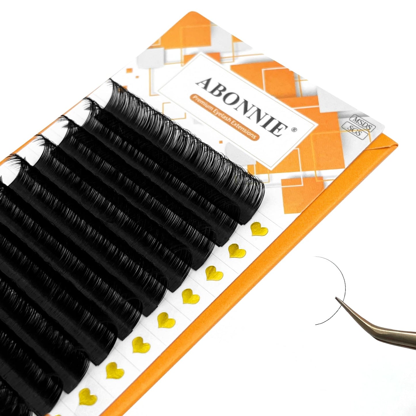 ABONNIE Classic Lash Extensions, Premium Individual Lash Extensions, 0.15 Thickness CC curl Lash Extensions, 8-15mm Mix Lash Tray, Semi Permanent Eyelashes, Professional Salon Use(0.15-CC, Mix 8-15mm)