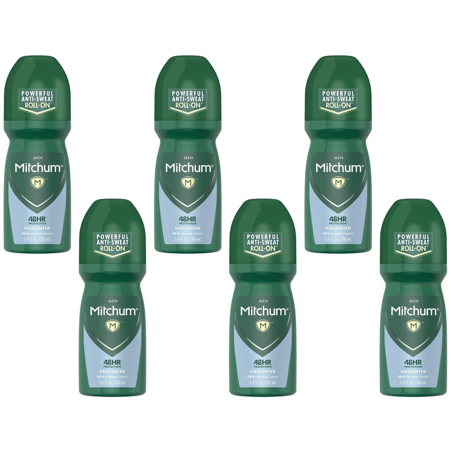 Mitchum Advanced Antiperspirant & Deodorant, Unscented, 3.4 Ounce (Pack of 6)