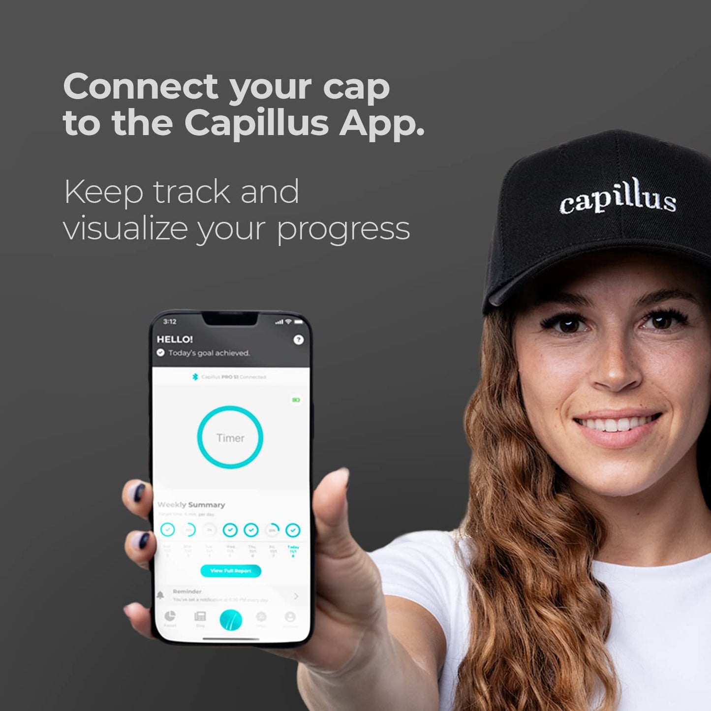 Capillus PLUS S1 Hair Laser Growth Cap FDA Cleared to Regrow Fuller Thicker Hair in men and women Laser Hair Growth Cap ideal for thinning hair and alopecia treatment