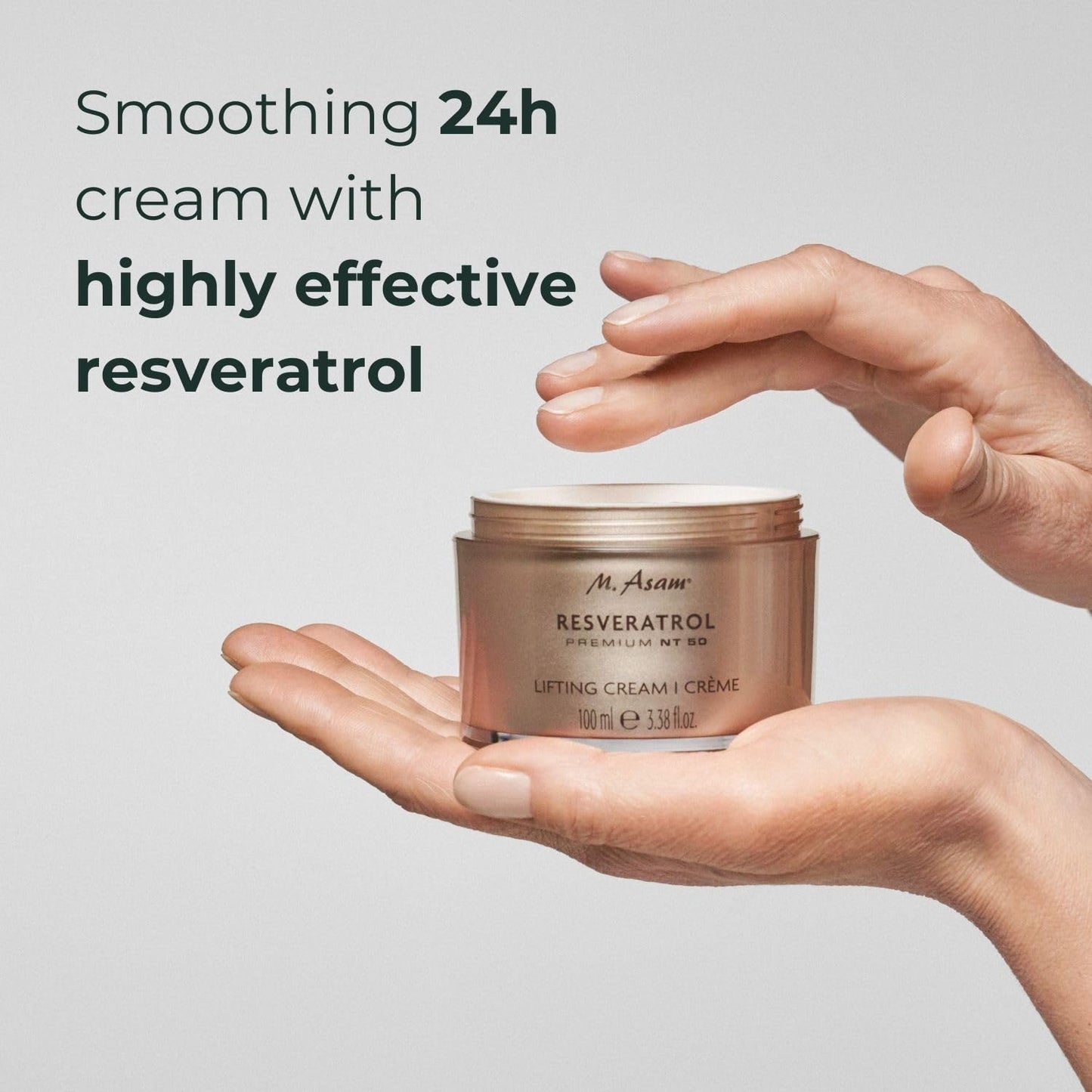 M. Asam RESVERATROL PREMIUM NT50 Lifting Cream (50ml) – Moisturizer Face Cream with Hyaluronic Acid, Facial Moisturizer for Firm and Smooth Skin, Vegan Skincare for Youthful Radiance