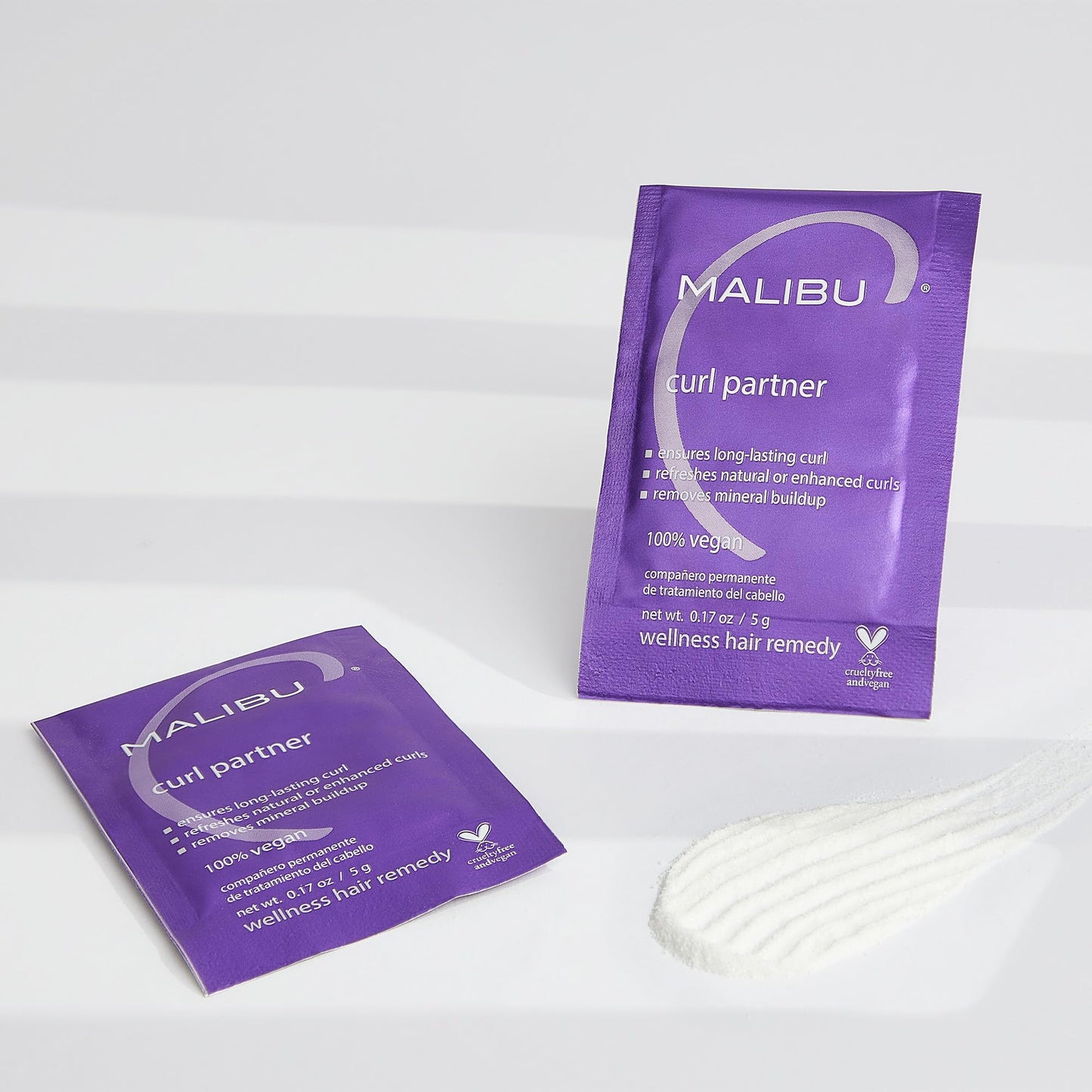 Malibu C Curl Partner Wellness Remedy (1 Packet) - Removes Mineral Build up for Healthier + Bouncier Curly Hair - Contains Gentle Antioxidants for Curly Hair Care