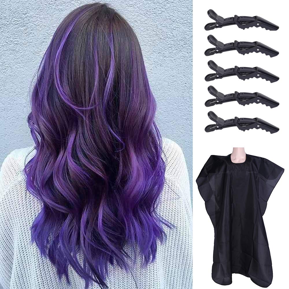 Silicone Highlight Caps Set for Color Hair 2 PCS Professional Reusable Highlighting Caps with Hooks & Salon Hairdressing Dyeing Staining Tools for Women Men