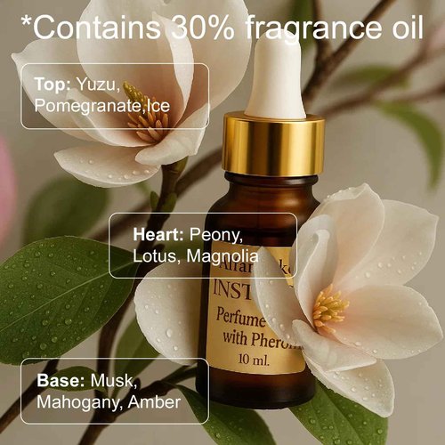 ALFAMARKER Perfumes for Women with Pheromones Instinct 10ml. Travel Perfume Oil for Woman. Pheromone Infused Long Lasting Fragrance for Her. Fresh Floral Fruity Scent.