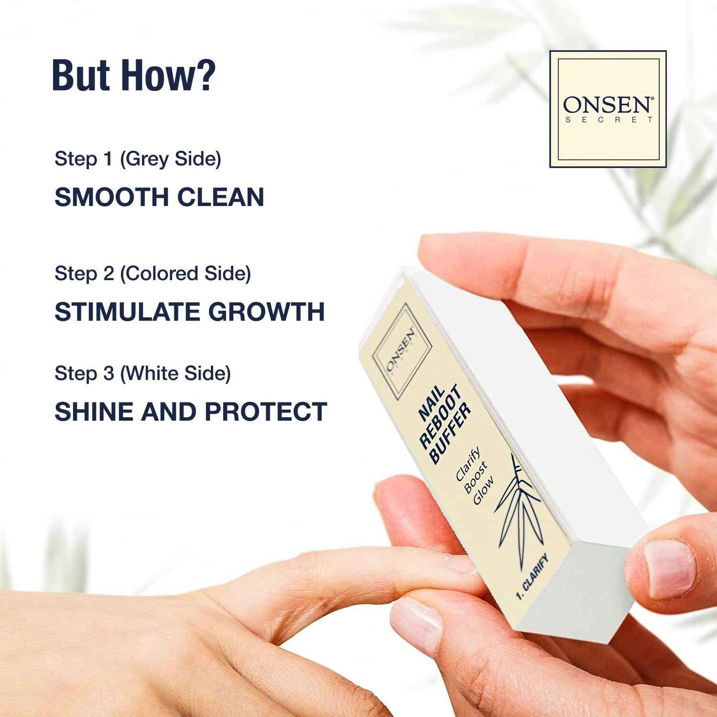 Onsen Secret Cuticle Conditioner Cream 30ml, 3 Way Japanese Nail Buffer Block, 6pcs Nail File Dual Grit. Cuticle Oil Nail Care Serum Sooth, Repair & Strengthen Cuticles & Nails + Shape & Shine Kit