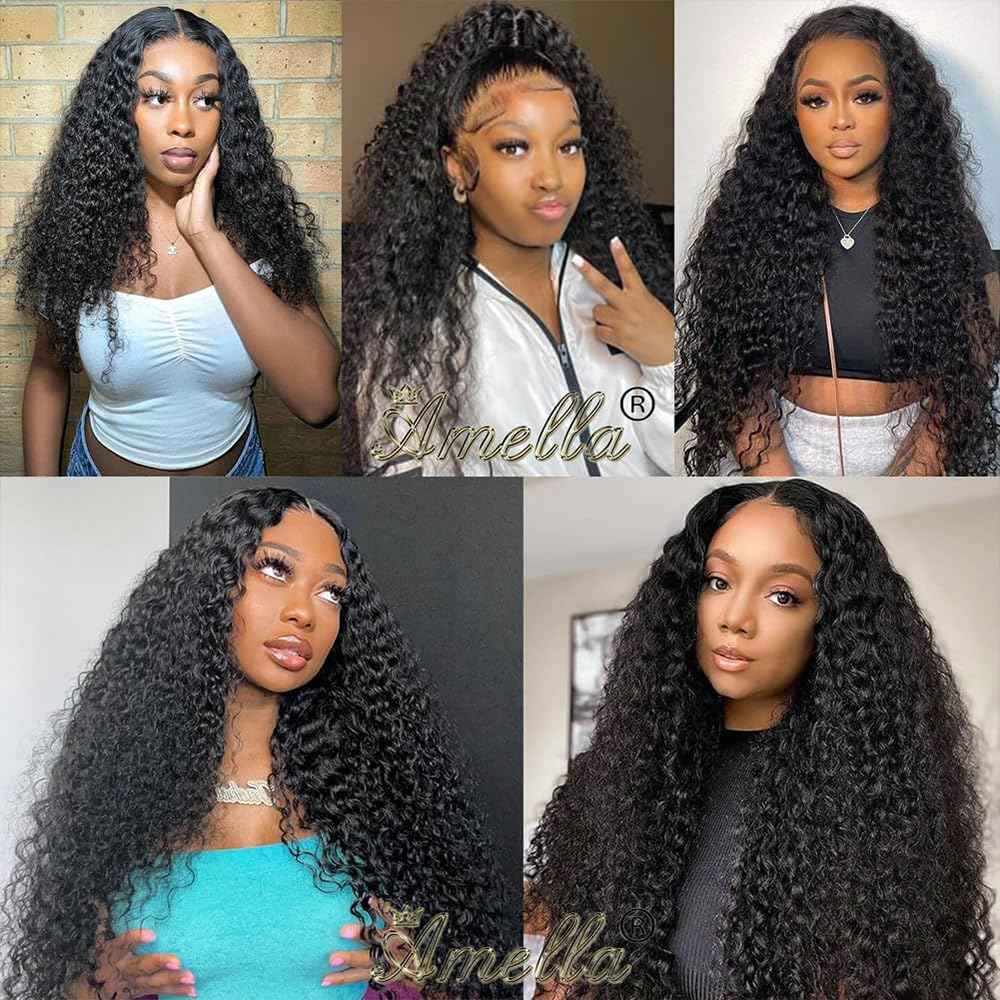 Curly Wave Bundles Human Hair 26 Inch Color #1B Natural Black Single Bundle Brazilian Virgin Human Hair Bundles Kinky Curly Wave 100g Per 1 Bundle Remy Hair Extensions For Black Woman